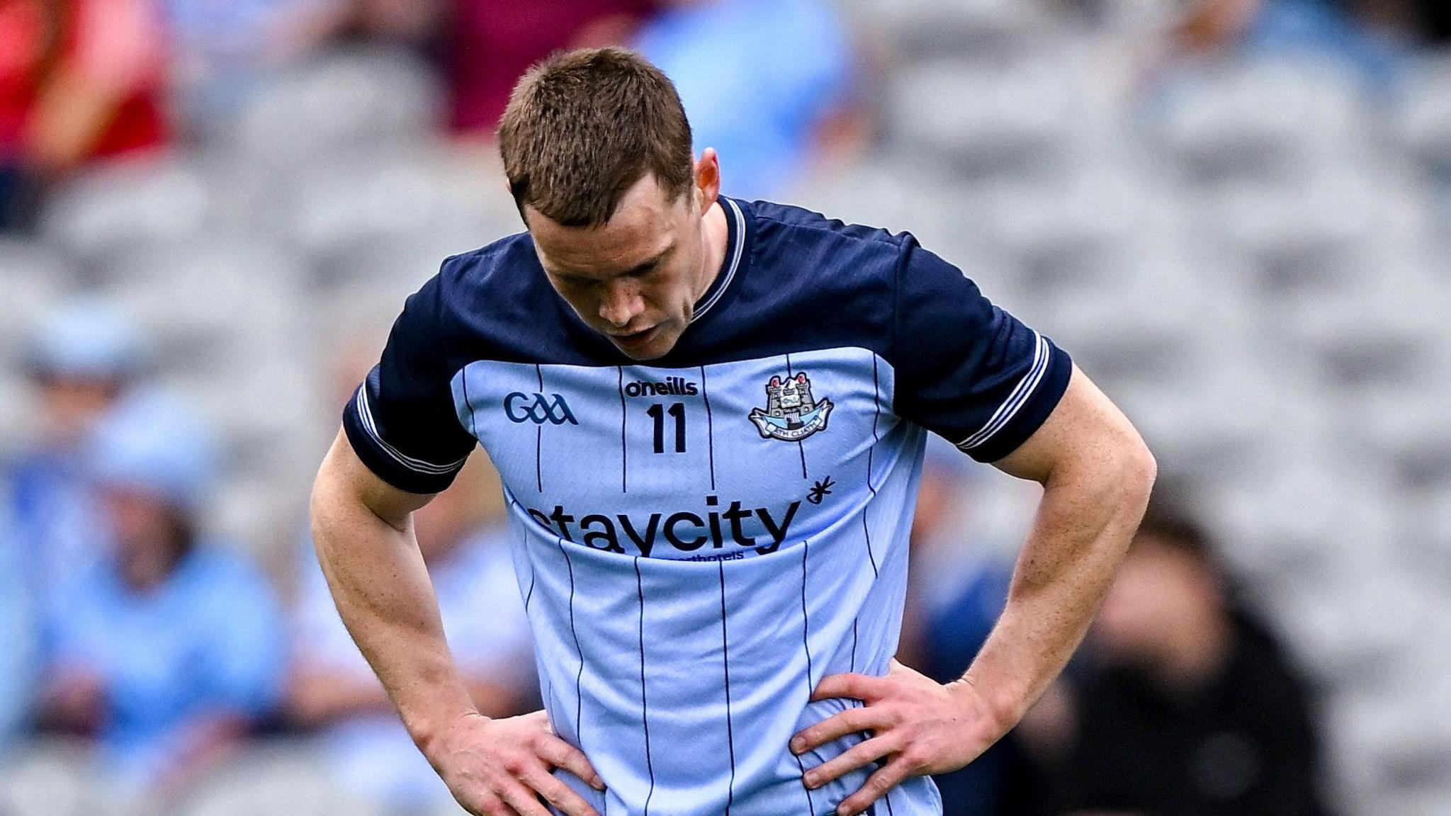 Con O'Callaghan dejected after Dublin's loss to Louth at Croke Park