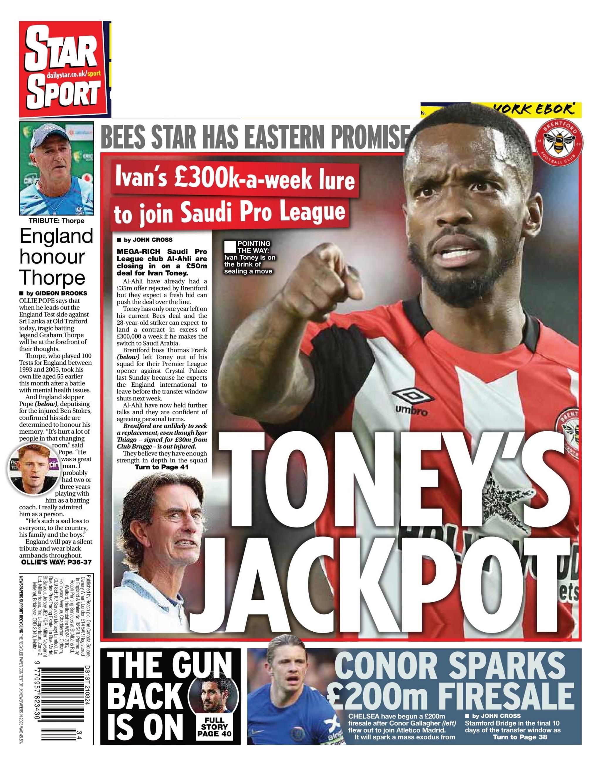 Daily Star back page