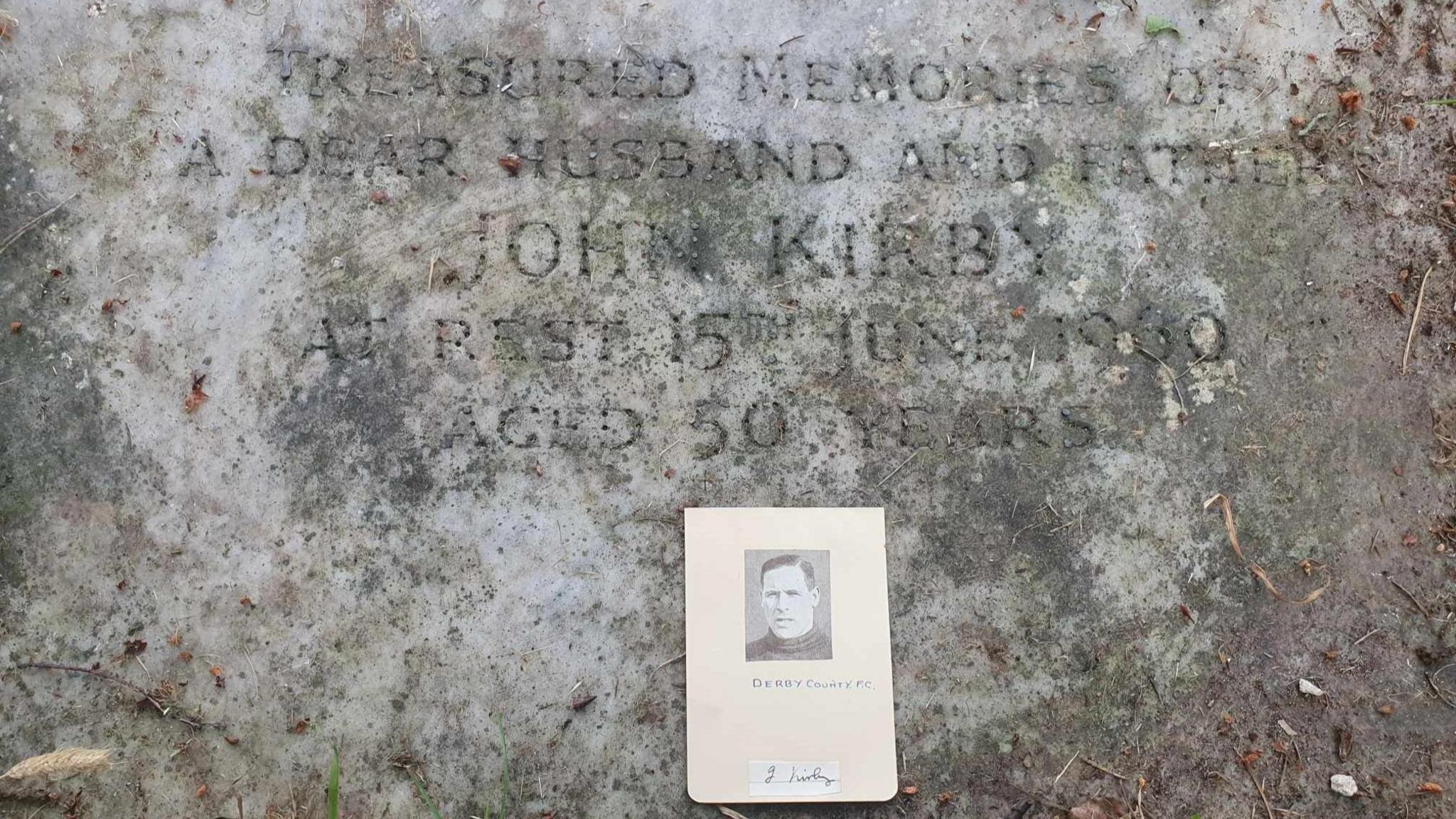 An image of Jack Kirby's grave in Netherseal, South Derbyshire