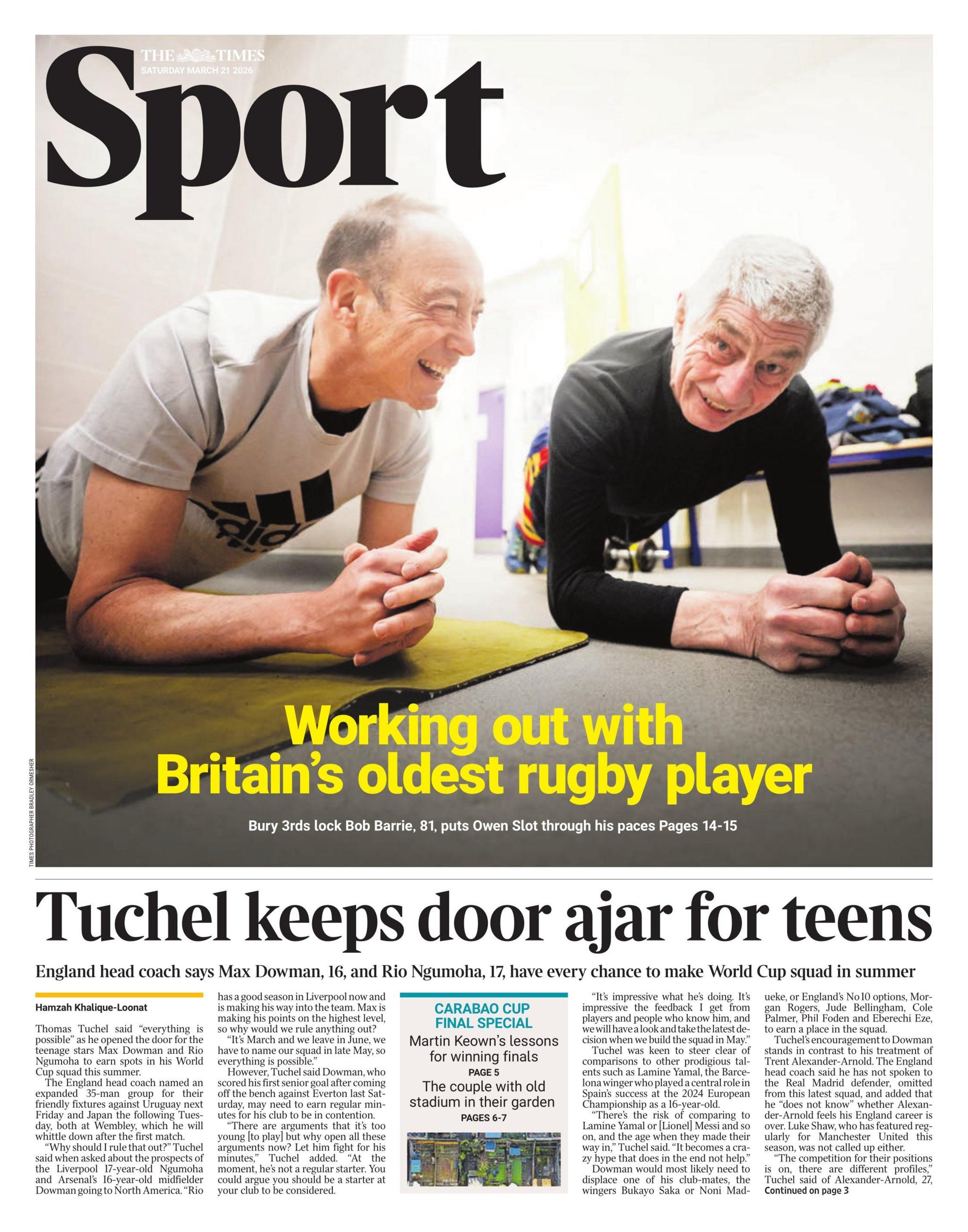 The Times sports section