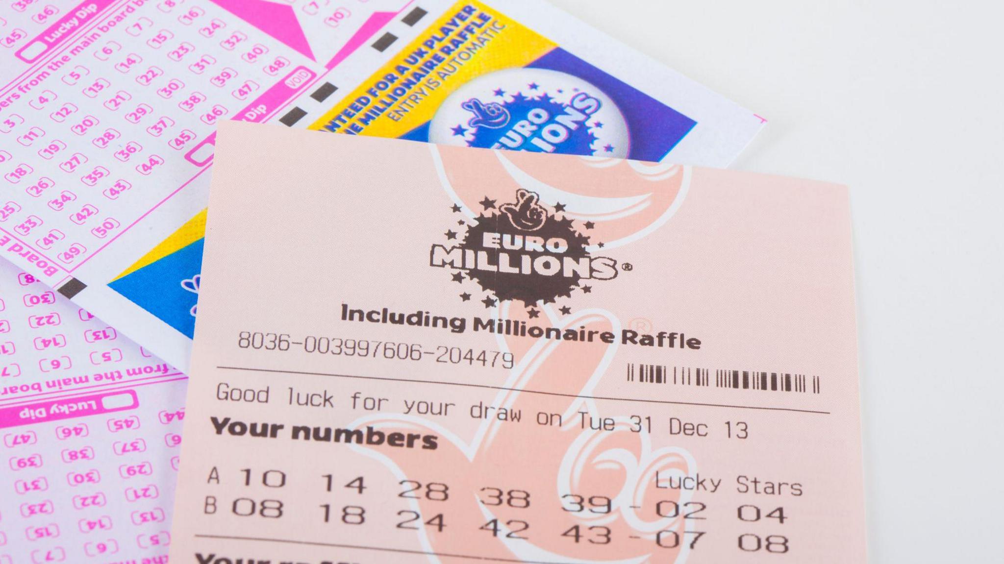 Euromillions lottery ticket