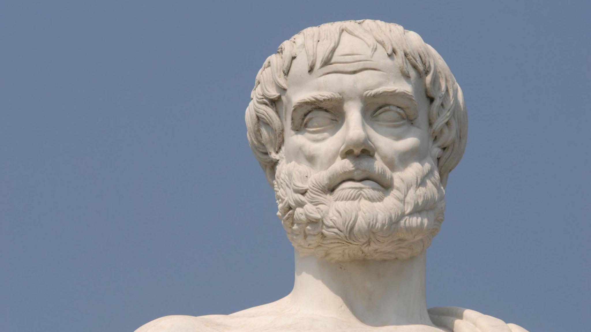 A statue of Greek philosopher Aristotle