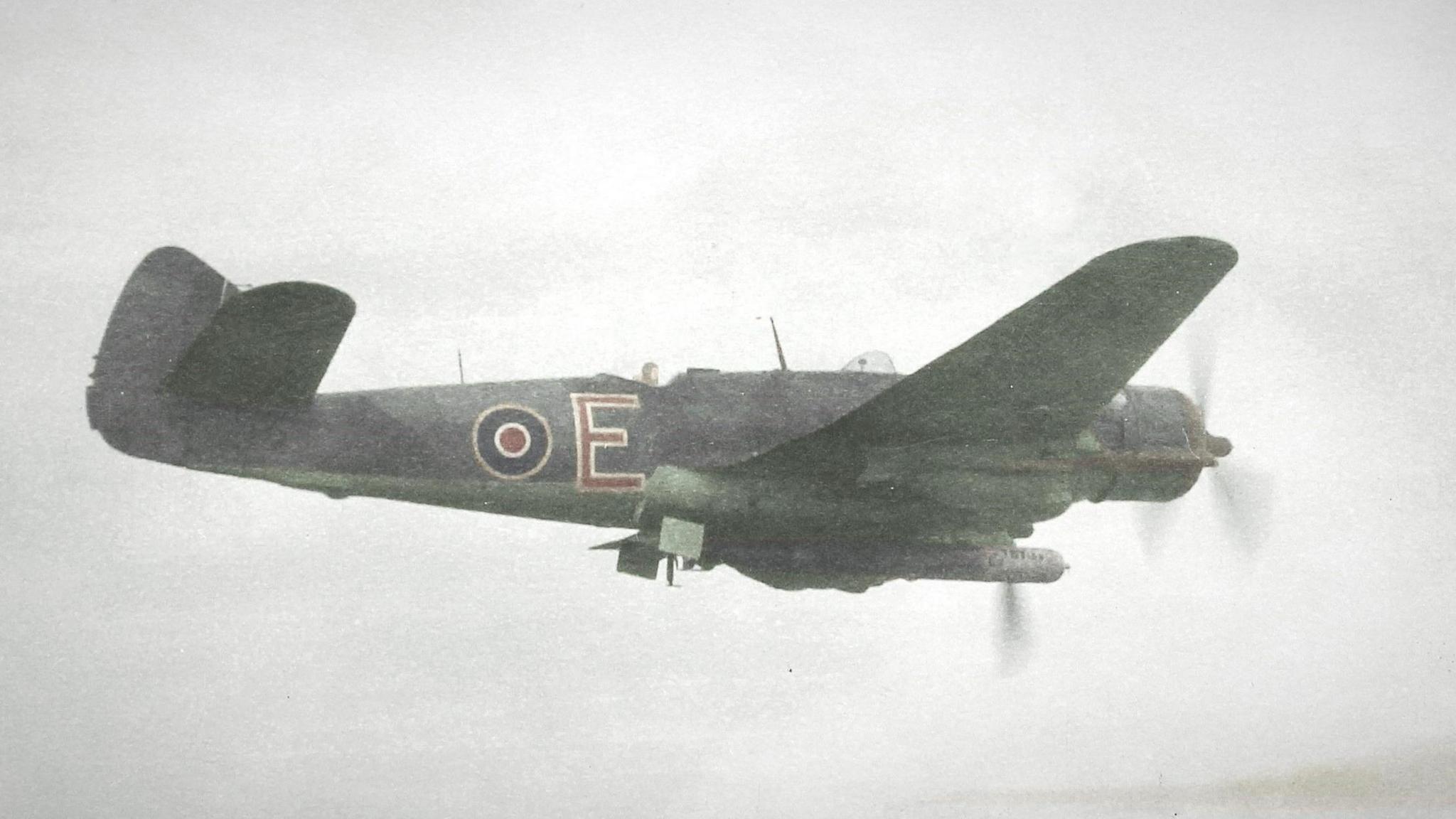 A Bristol Beaufighter in flight.