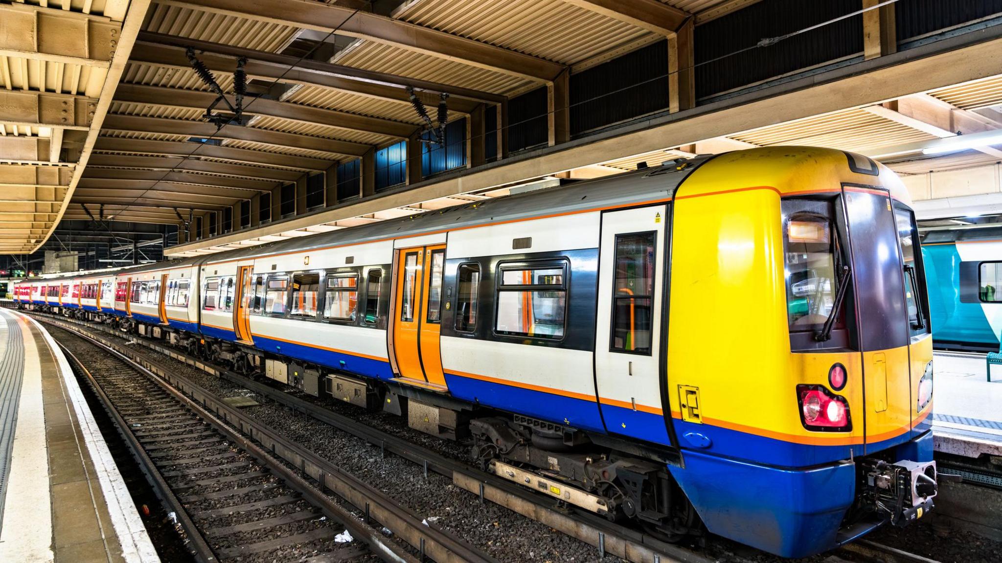 Overground train at Euston station