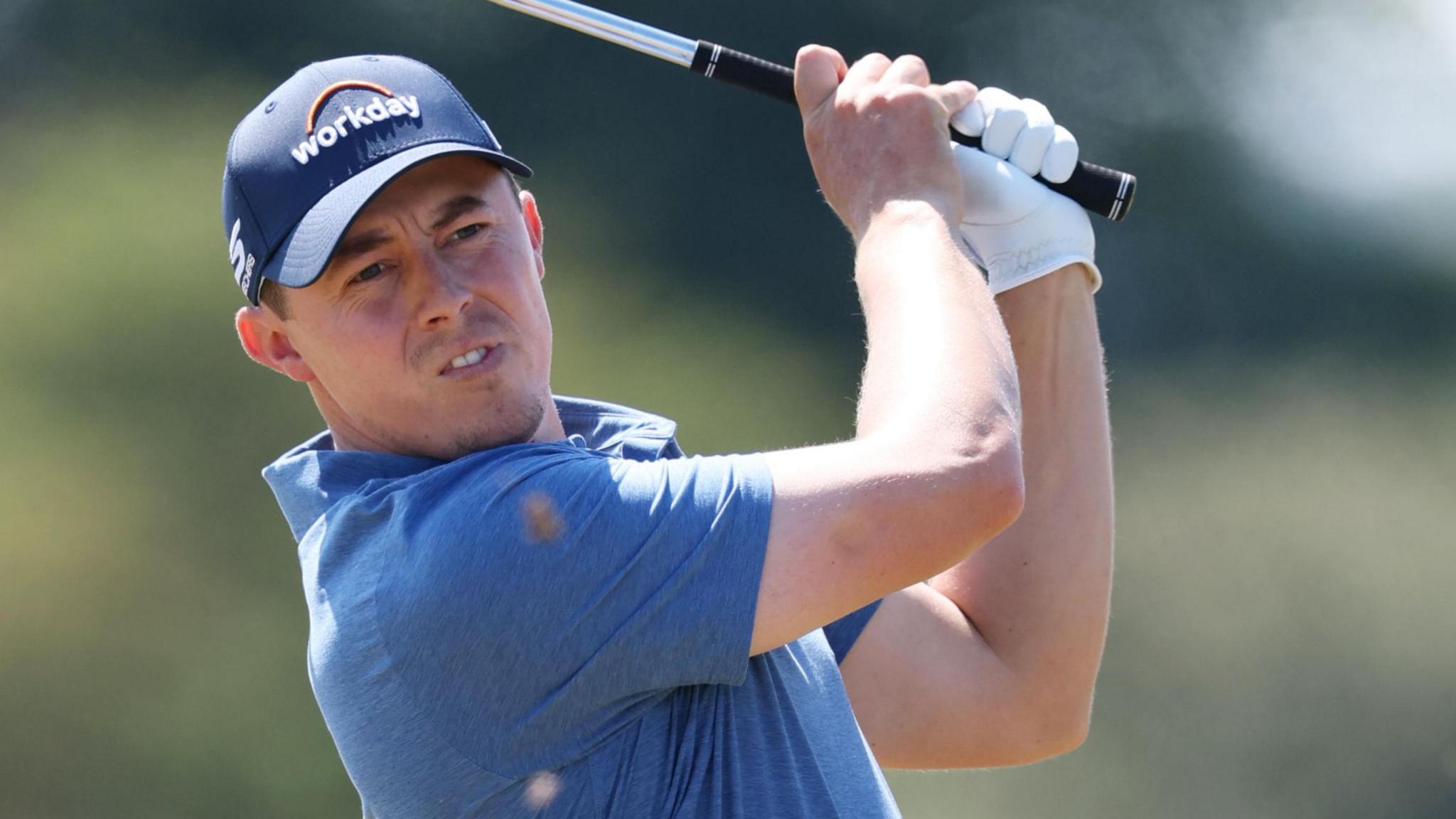 Matt Fitzpatrick hitting a golf shot