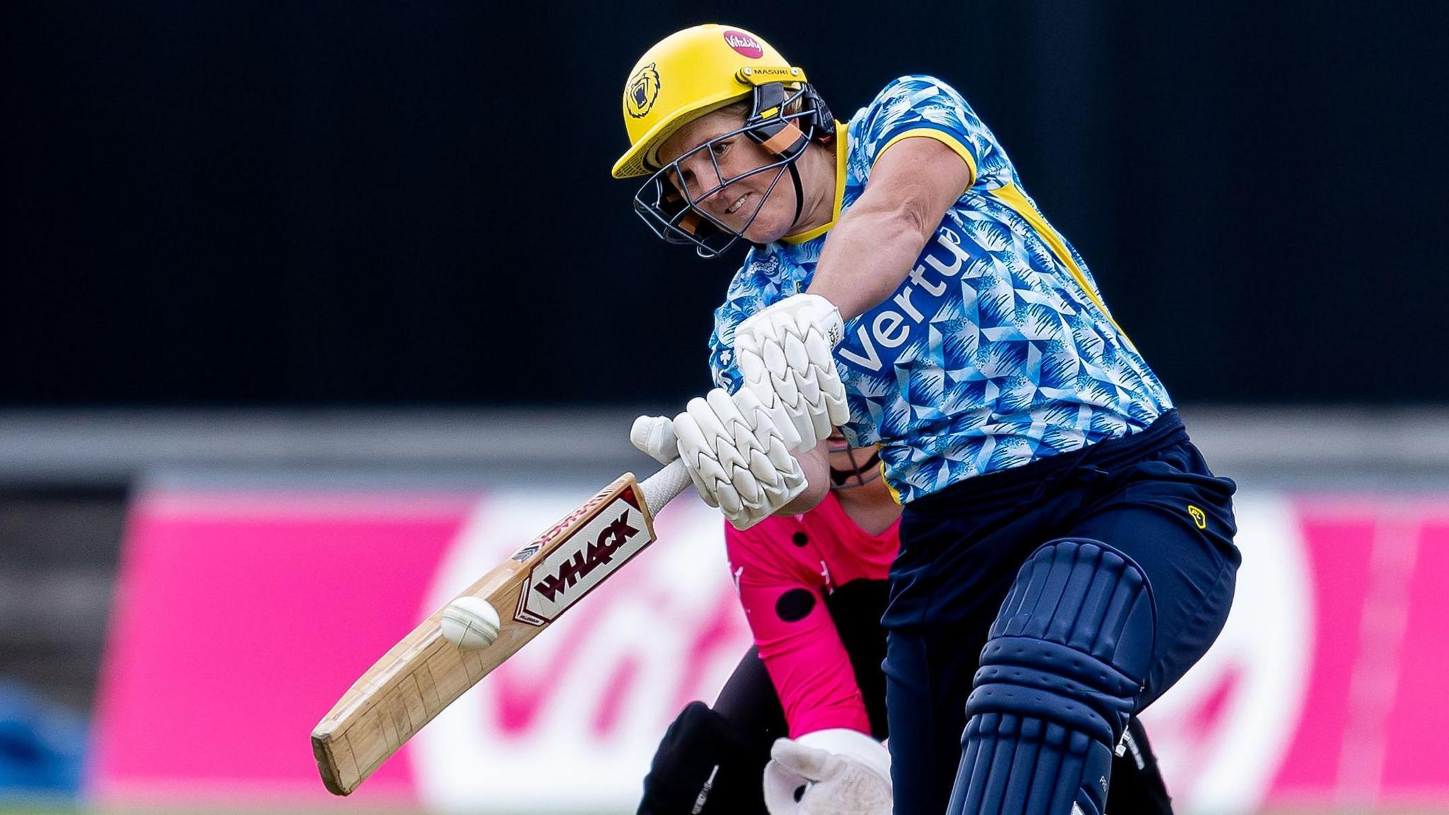 Laura Harris batting for the Bears