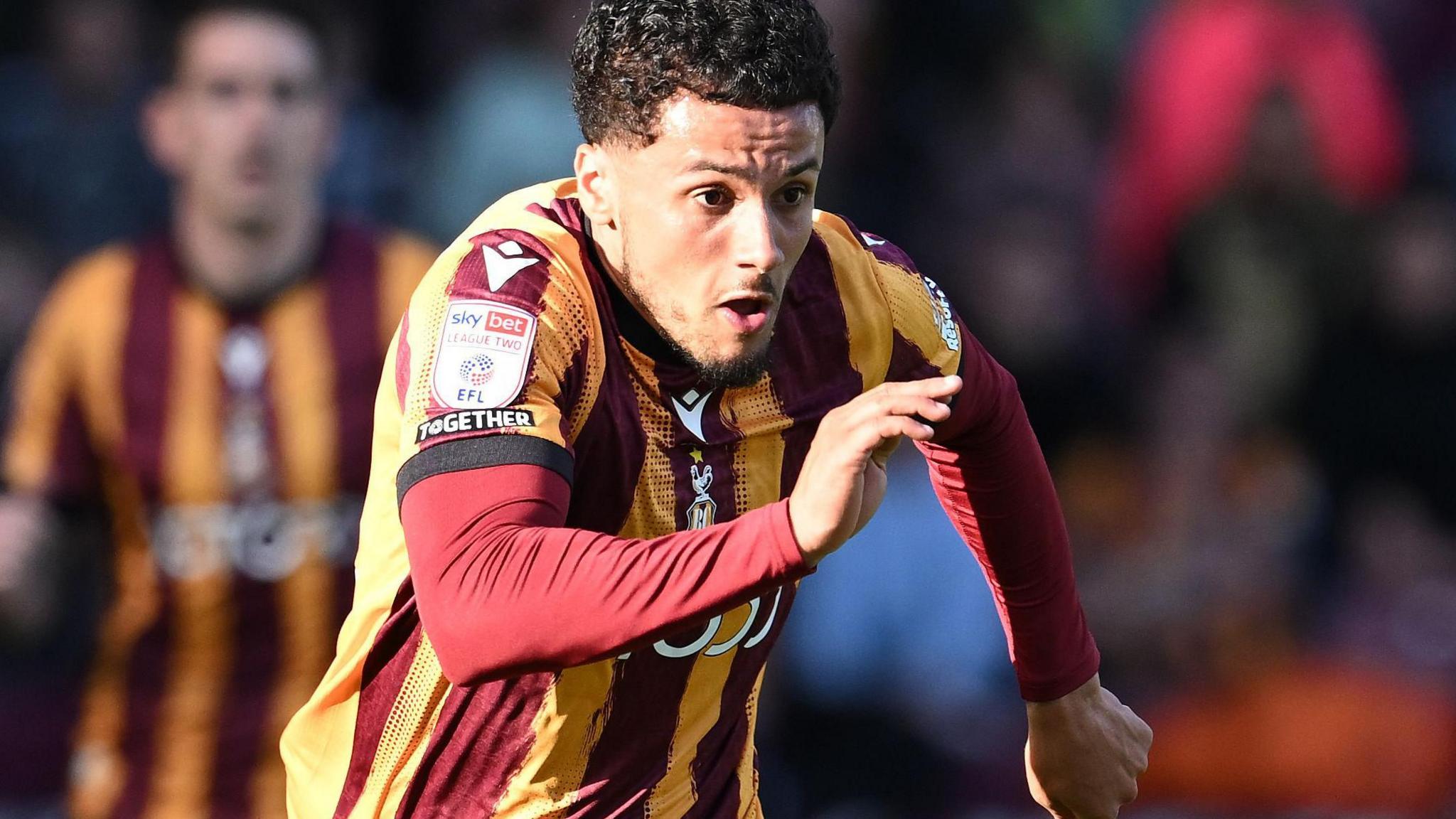 Tyler Smith in action for Bradford City