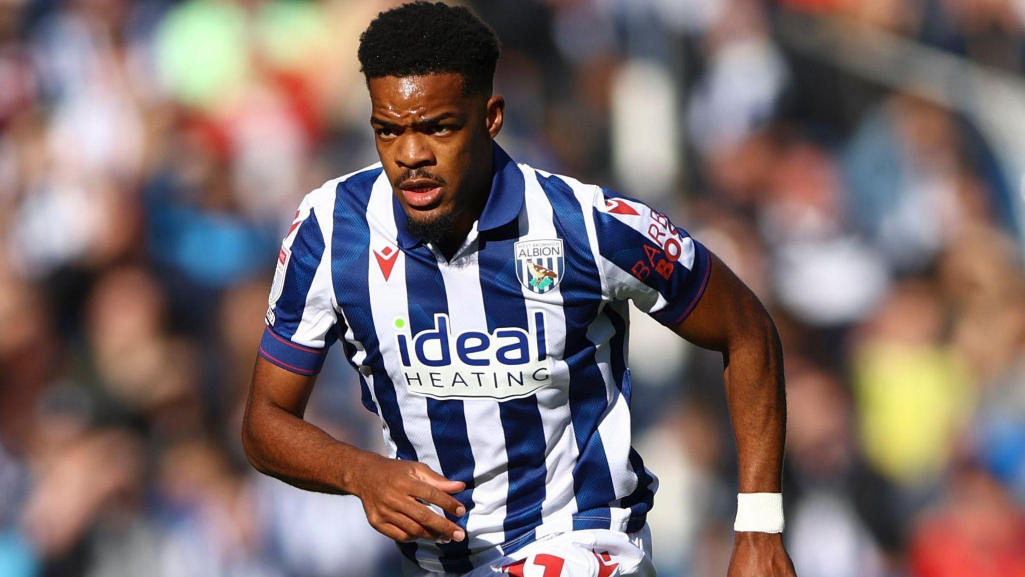 Grady Diangana in action for West Bromwich Albion