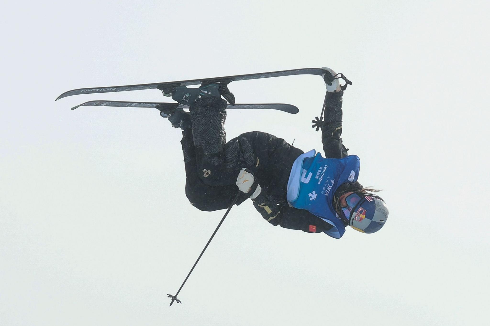 Eileen Gu Ailing of China competing in the Women's FIS Freeski Final on day three of FIS Freeski Halfpipe World Cup 2025 at Genting Snow Park