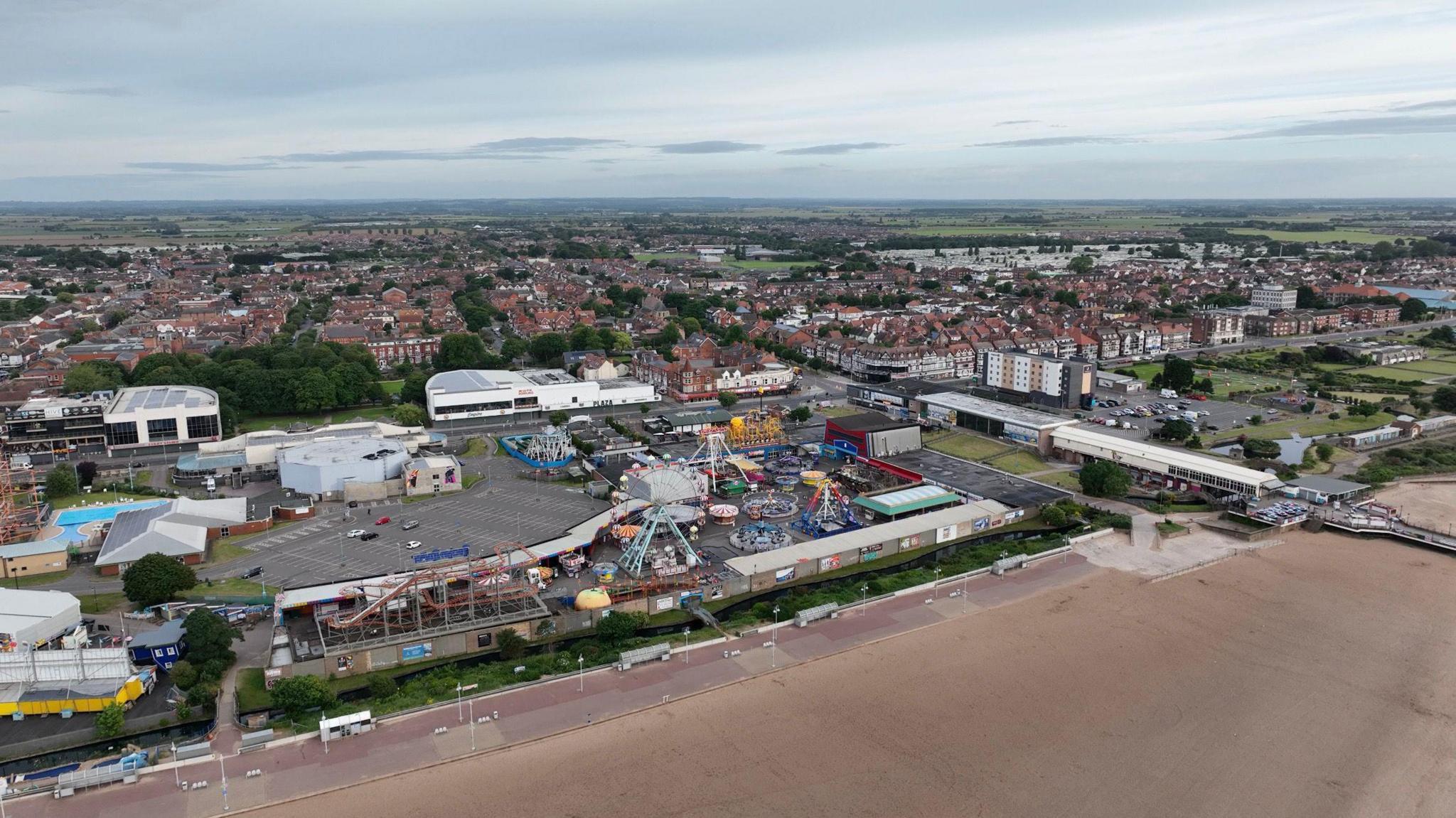An aerial image of Skegness
