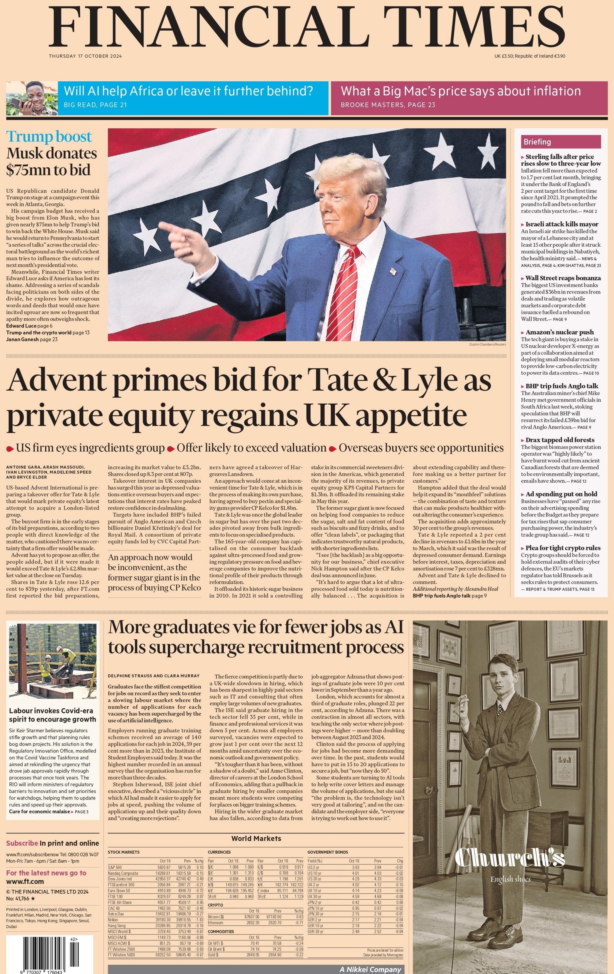 Financial Times front page