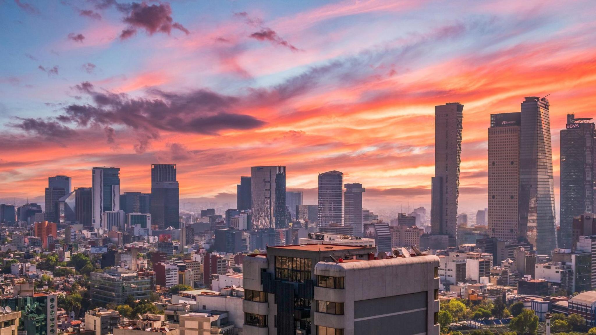 Mexico city at dawn