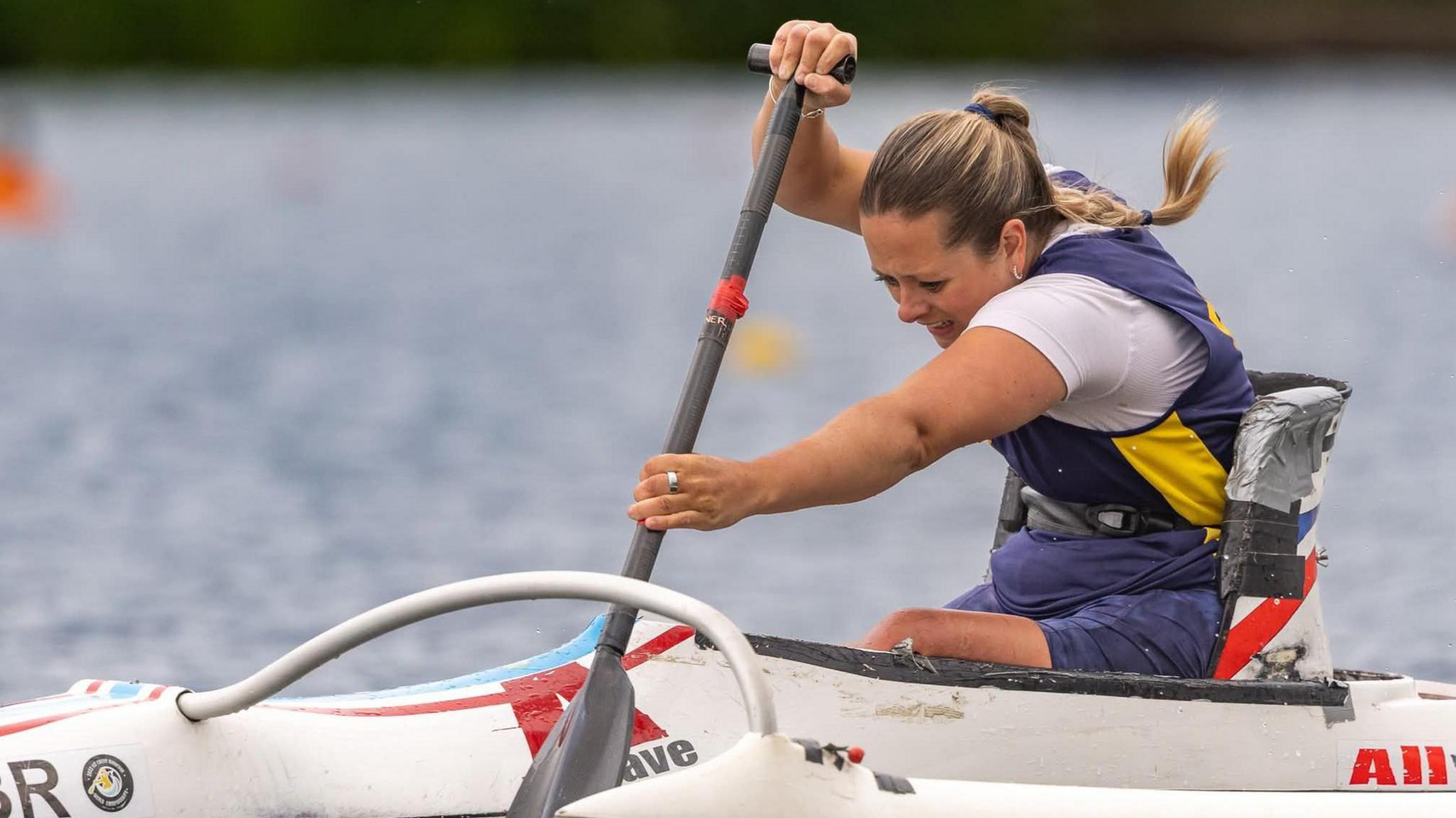Saffron Cresswell in a canoe