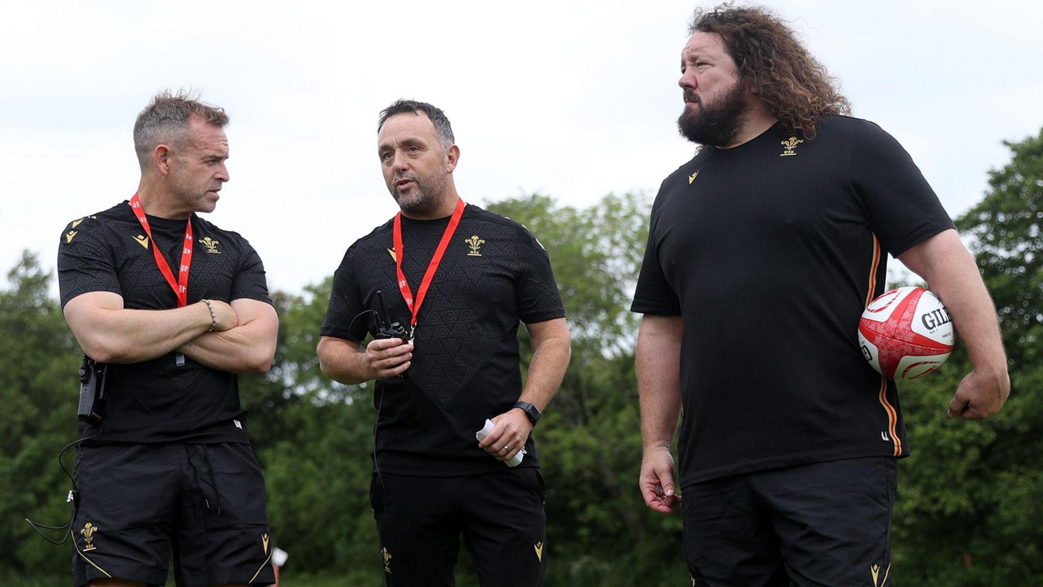 Danny Wilson and Adam Jones alongside Matt Sherratt
