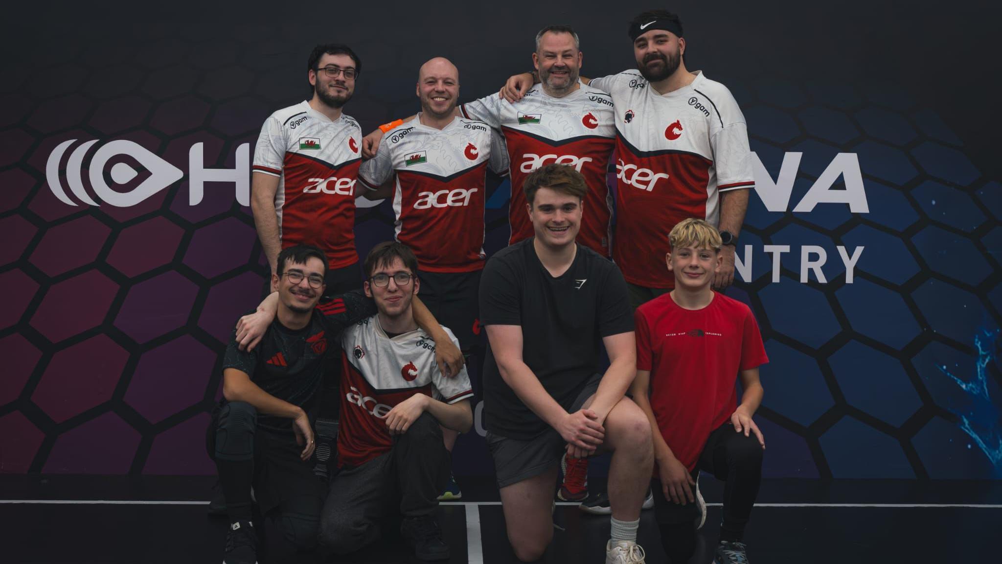 Tim rhyngwladol Cymru yn cystadlu yn Coventry yn ddiweddar. 