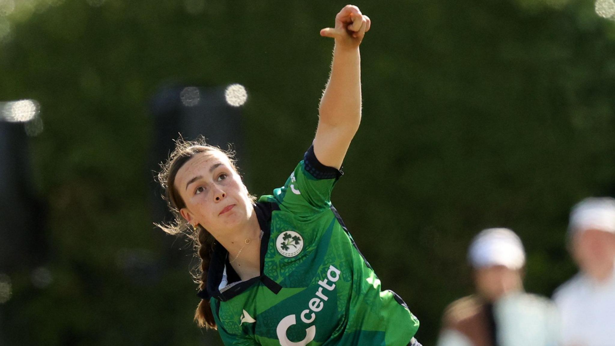 Aimee Maguire bowling