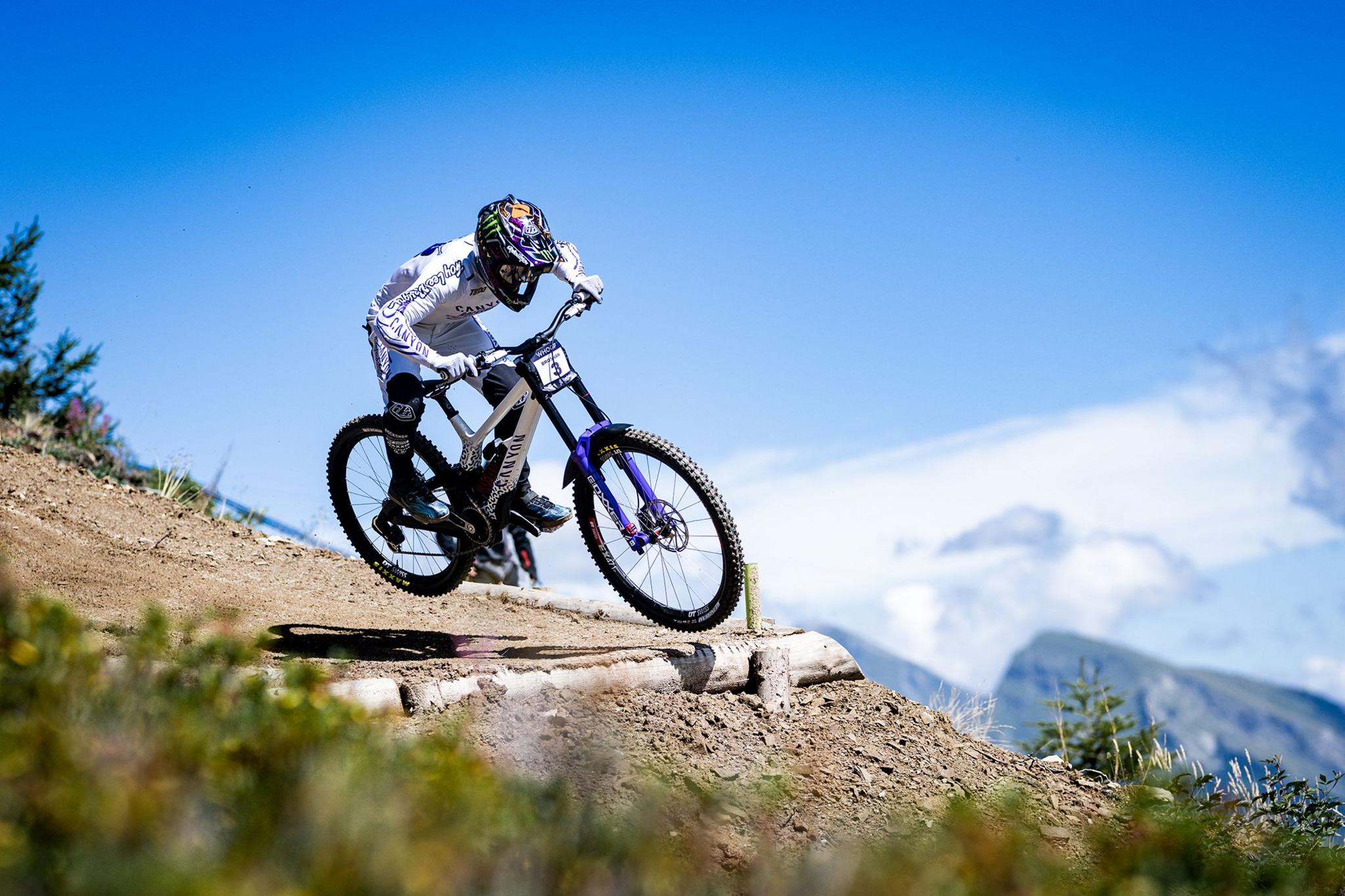Australia's Troy Brosnan competes during the UCI Mountain Bike World Series Les Gets in Les Gets, France. Photo by Billy Ceusters
