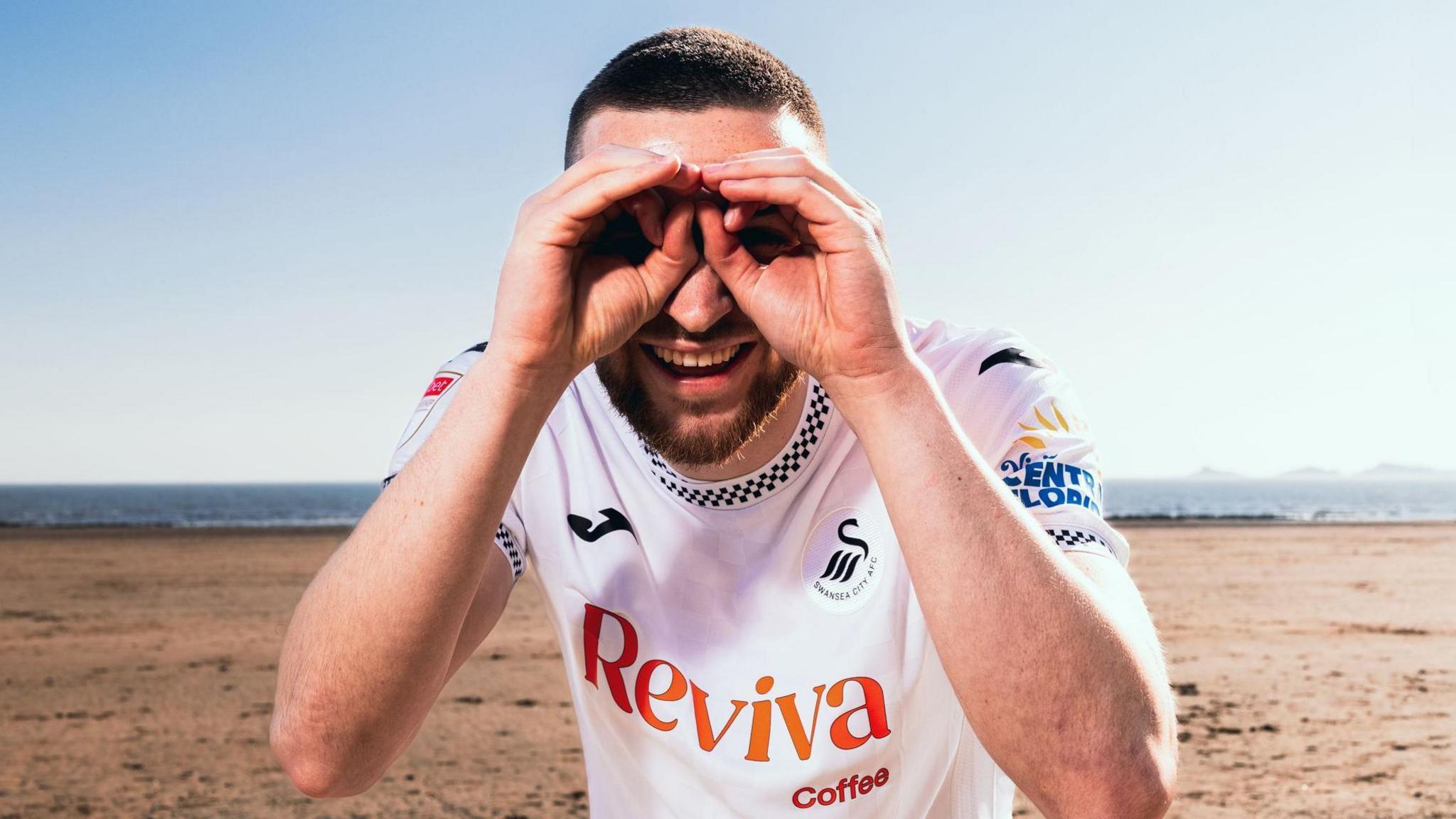 Zan Vipotnik pictured on Swansea beach
