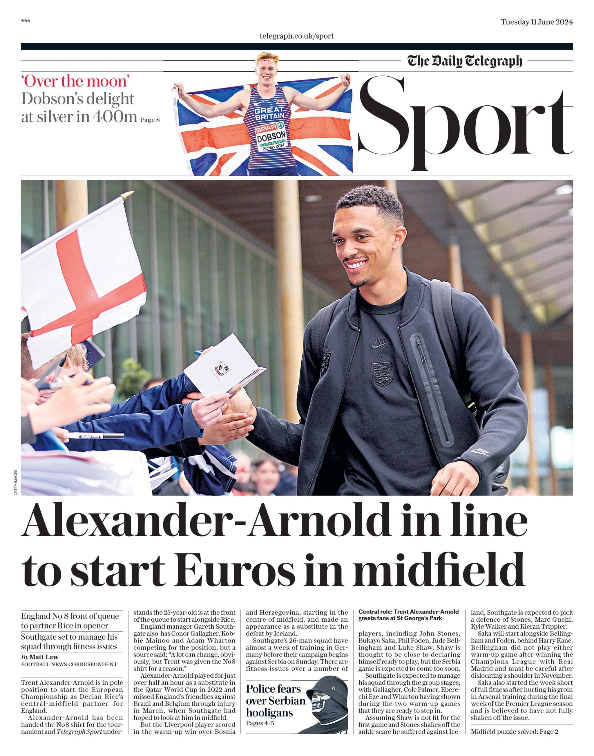 Telegraph back page