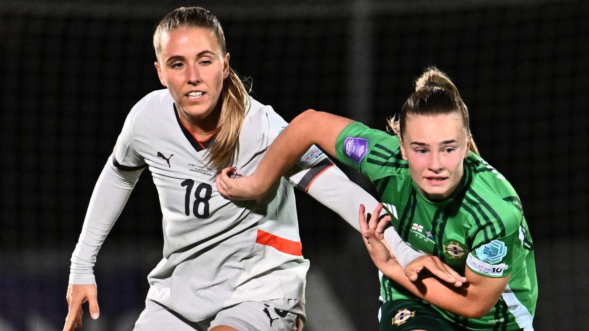 Emily Wilson in action for Northern Ireland