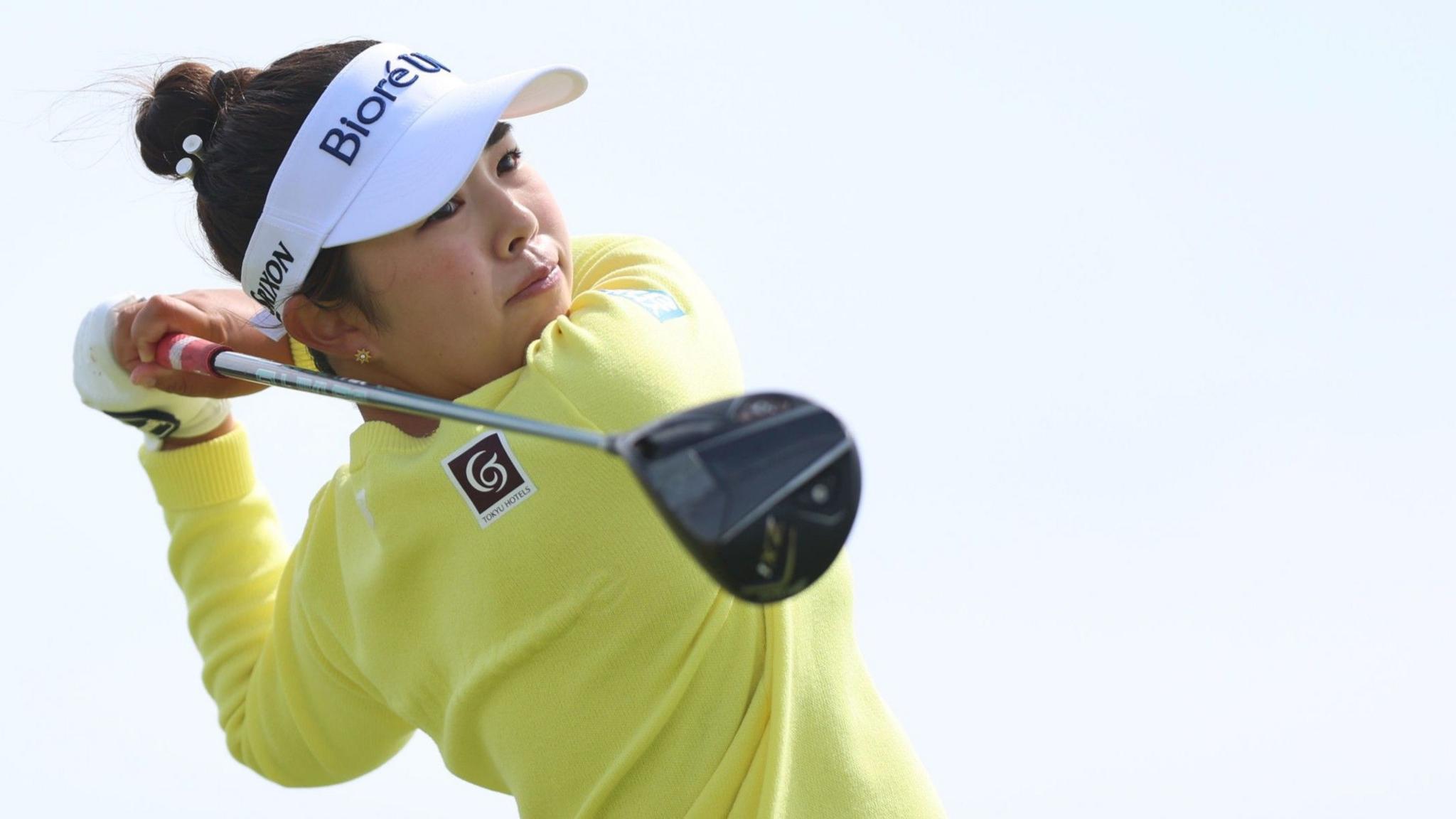 Miyu Yamashita hits a drive