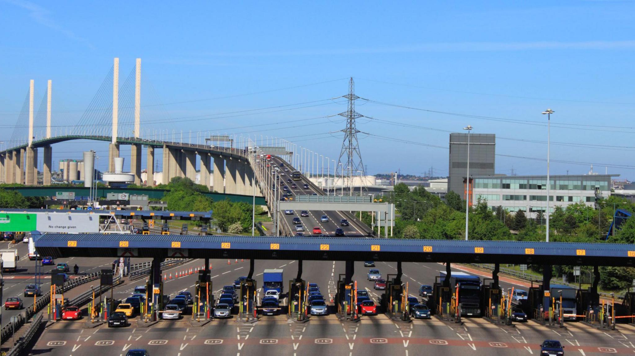 A view of the old toll booths