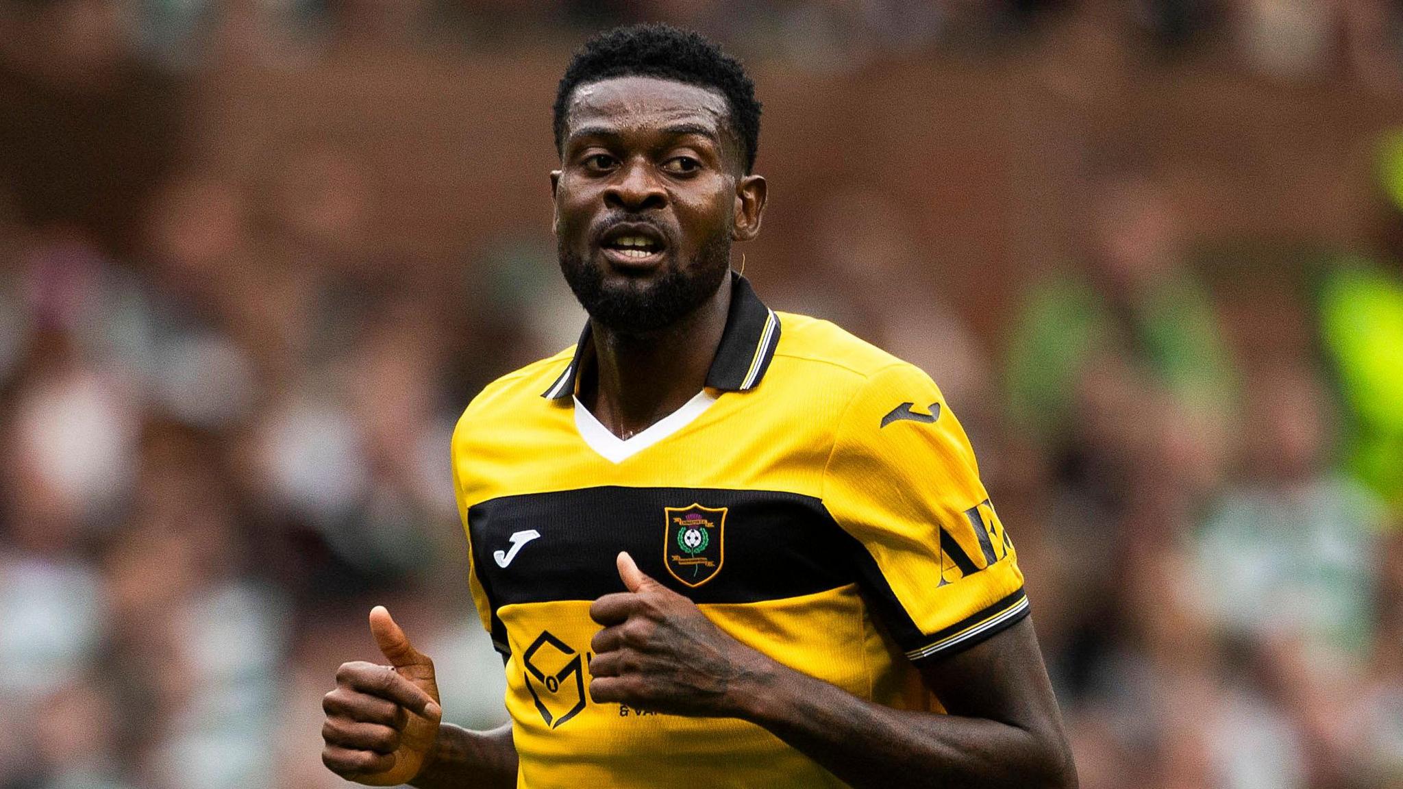 Livingston striker Jeremy Bokila