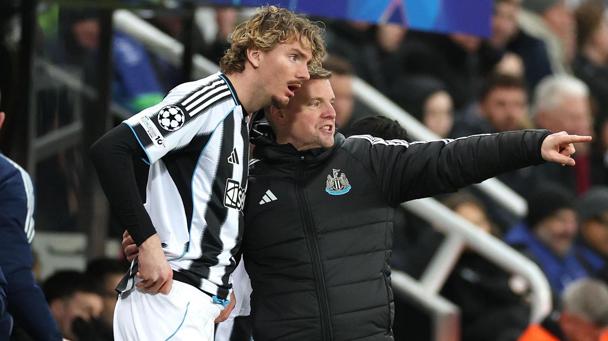 Nick Woltemade and Eddie Howe