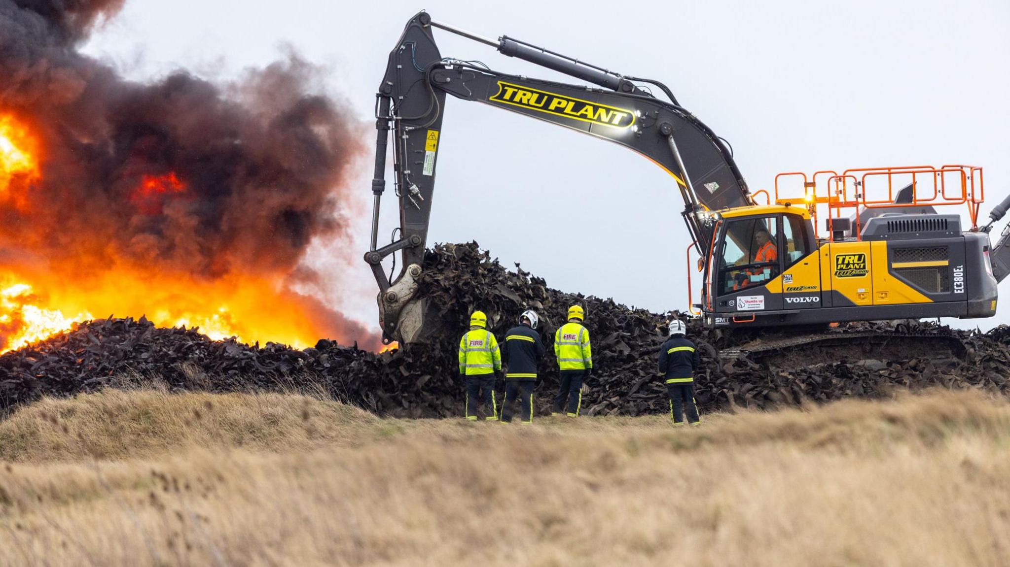 The fire at Seaton Meadows landfill site in Hartlepool