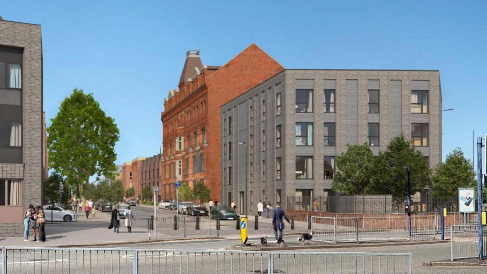 An artist's impression of the new homes and flats at the site of S.J. Dixon and Sons in Cleveland Road