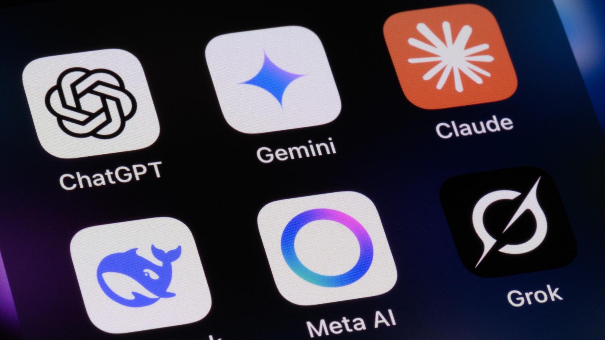 AI apps on a smartphone screen