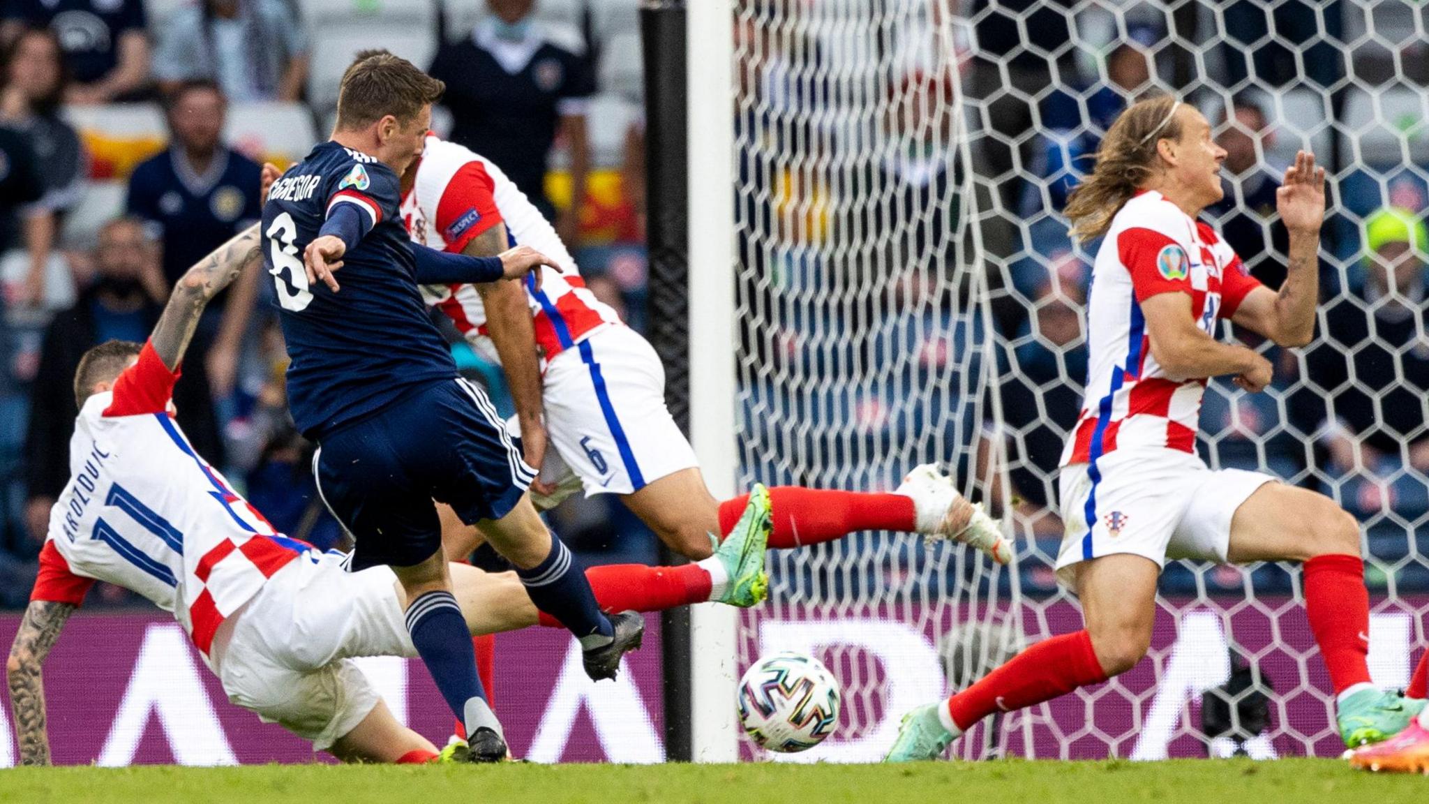 Callum McGregor scores for Scotland against Croatia in 2021