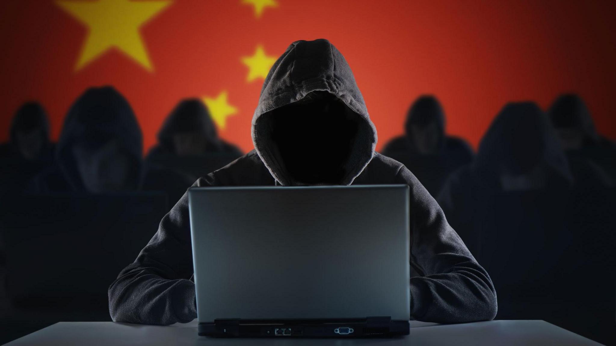 An illustration of Chinese hackers.