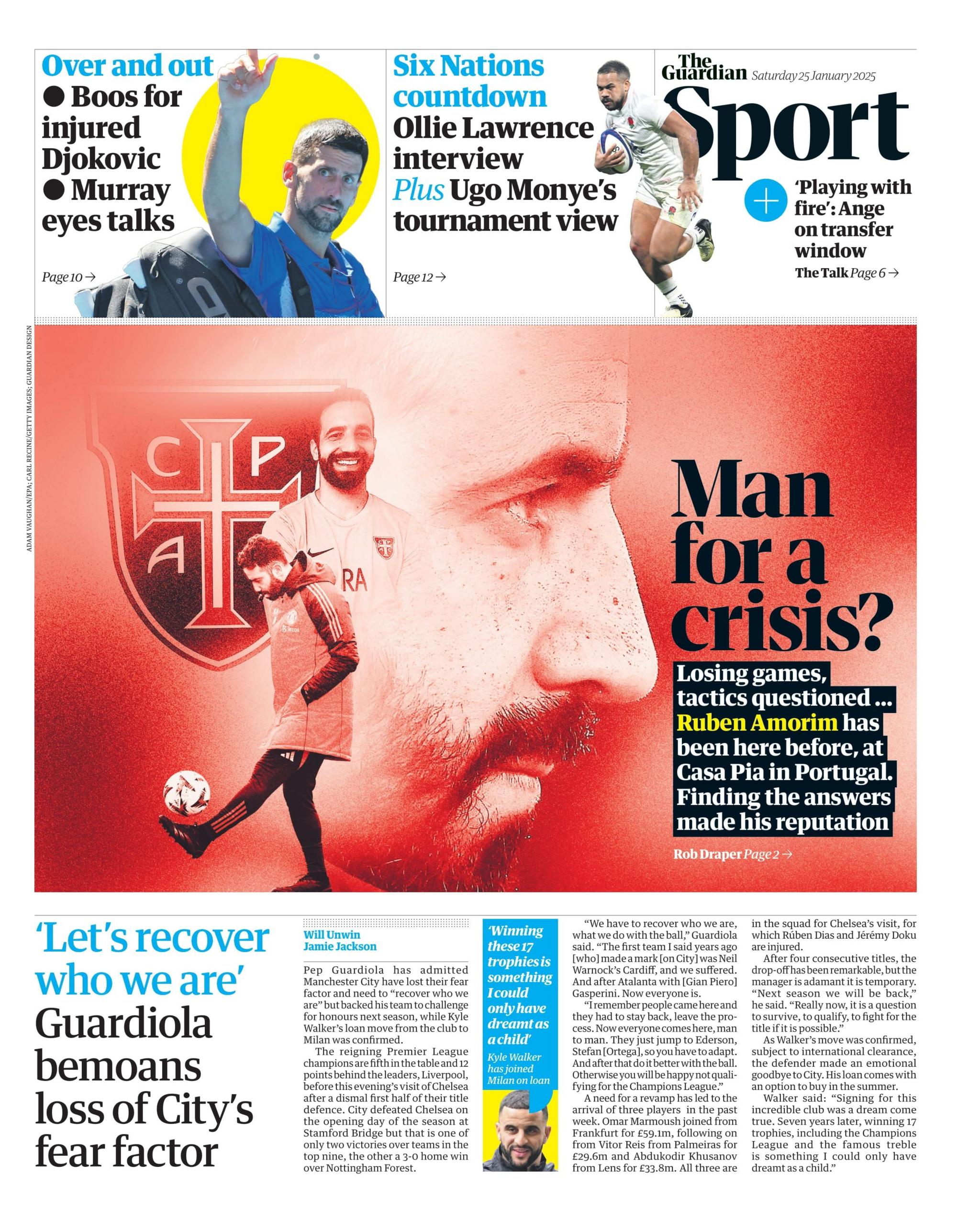 Guardian sports section