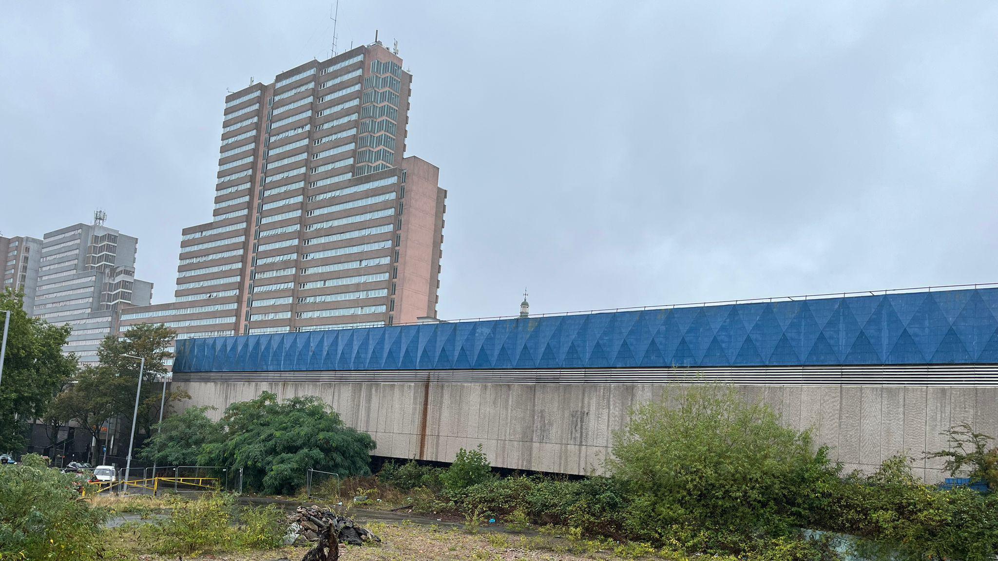 Land earmarked for the development off Glasshouse Street in Nottingham