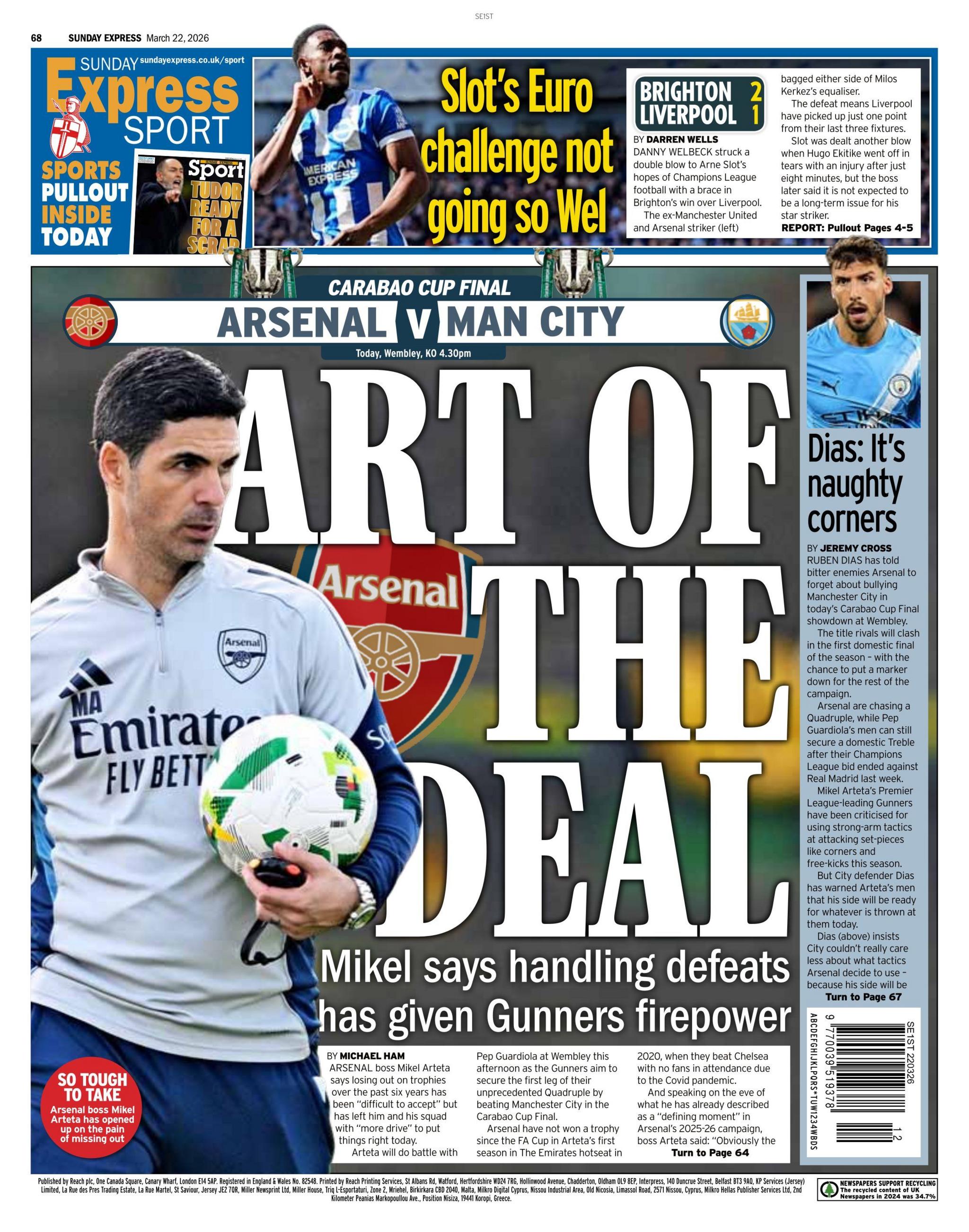 Sunday Express back page