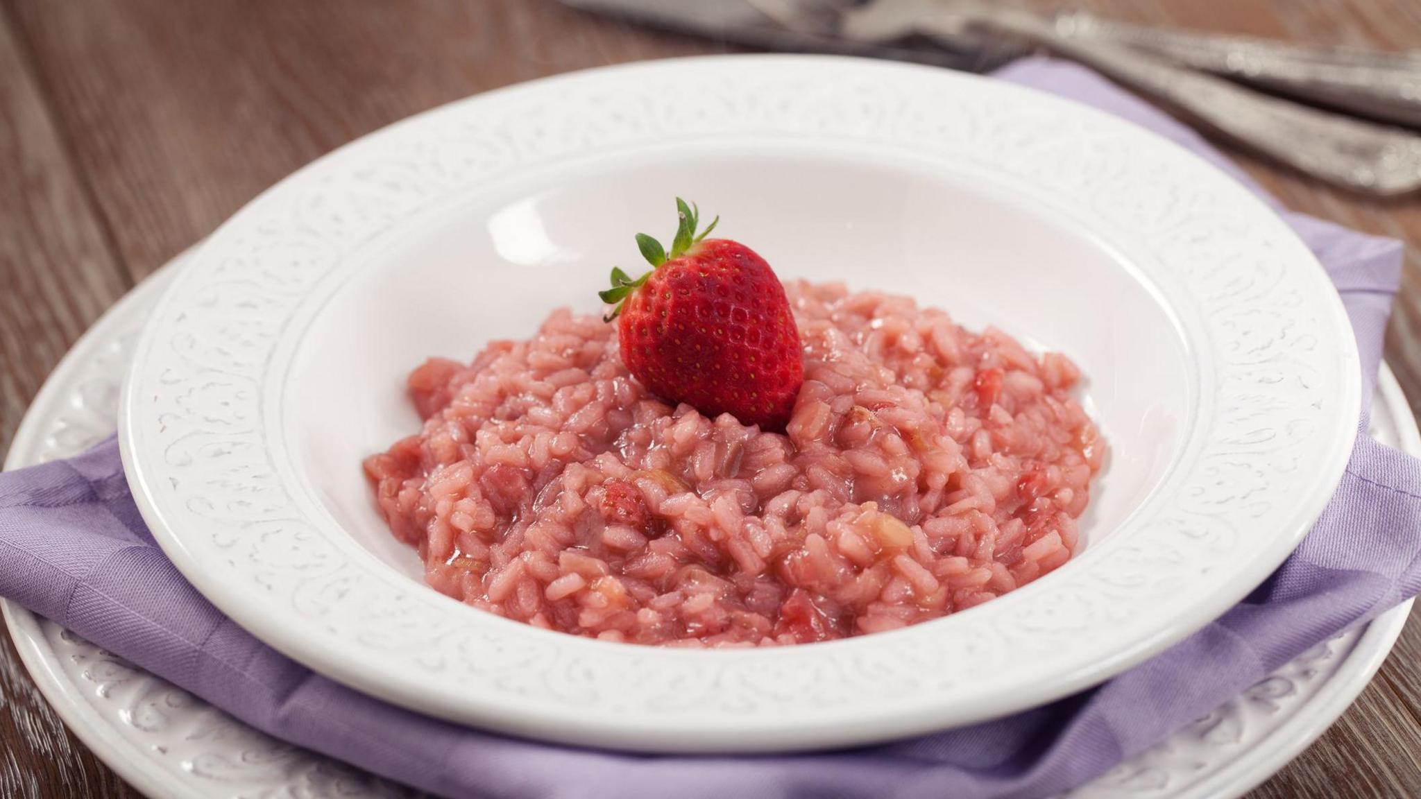 strawberry risotto.
