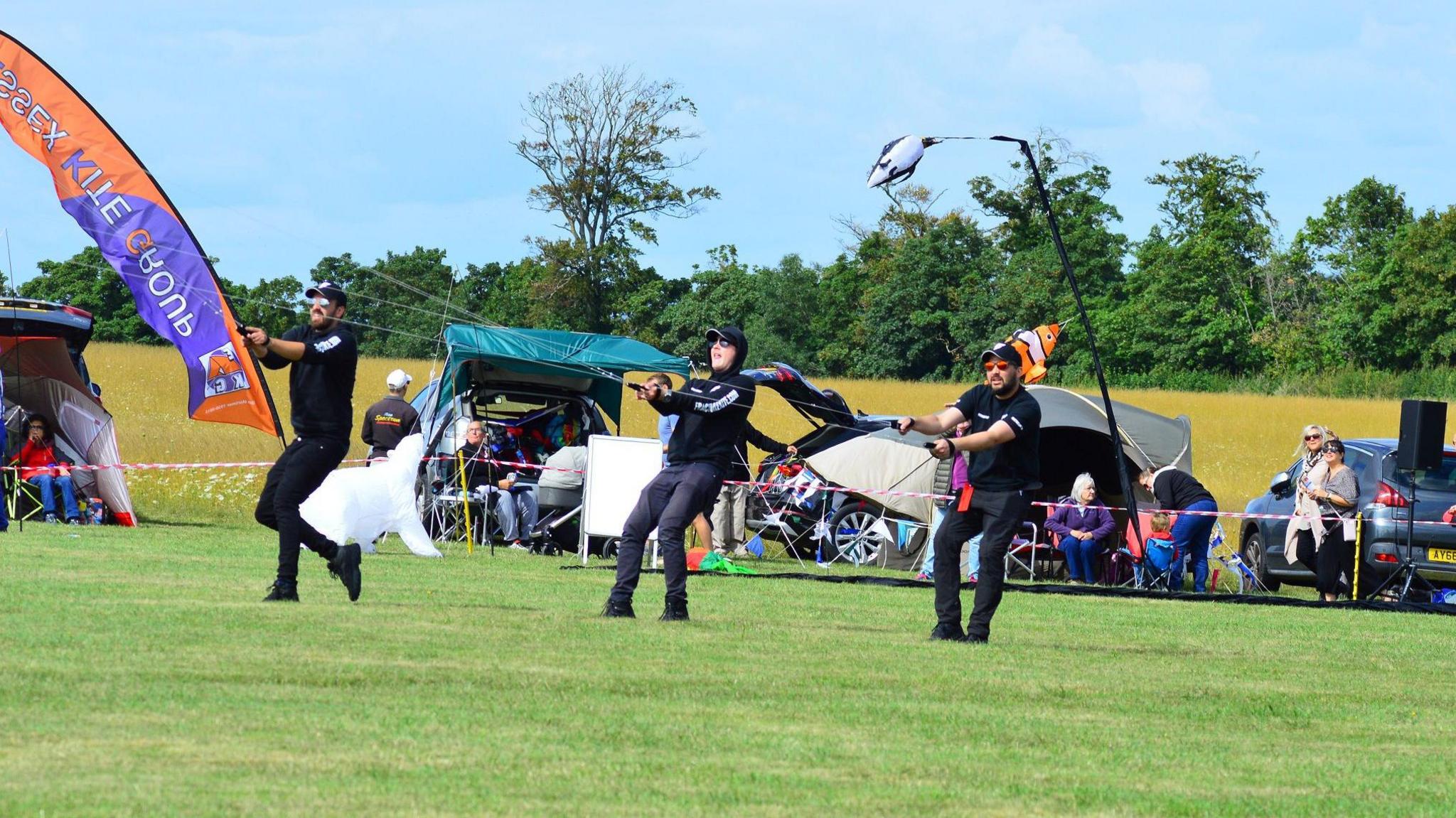 Professional kite flyers