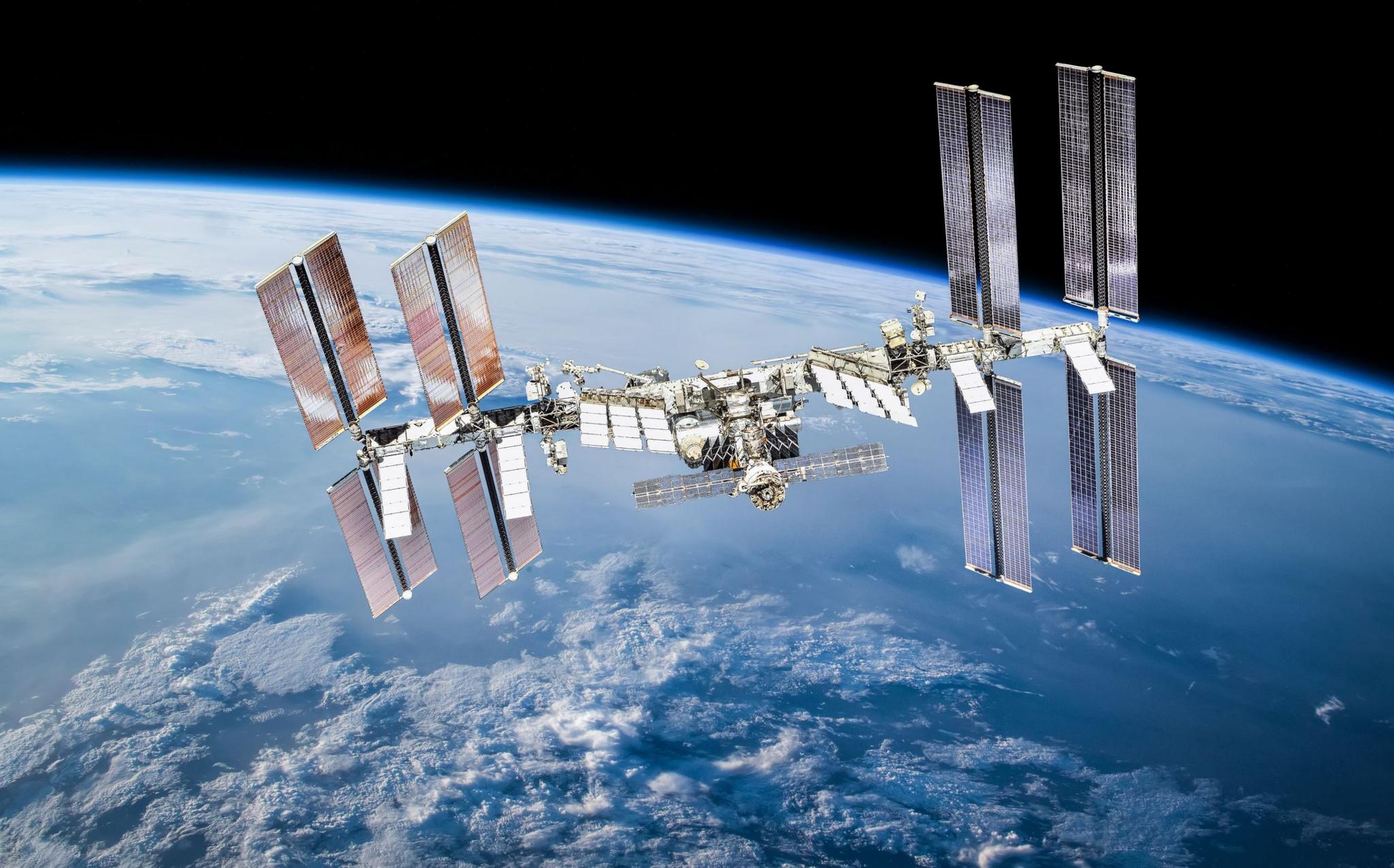 ISS above earth 