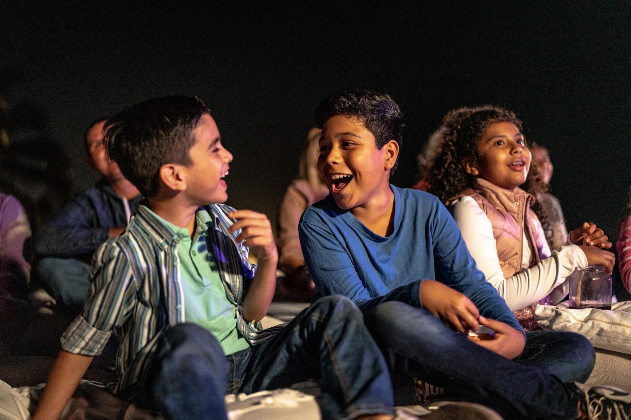 Boys laughing