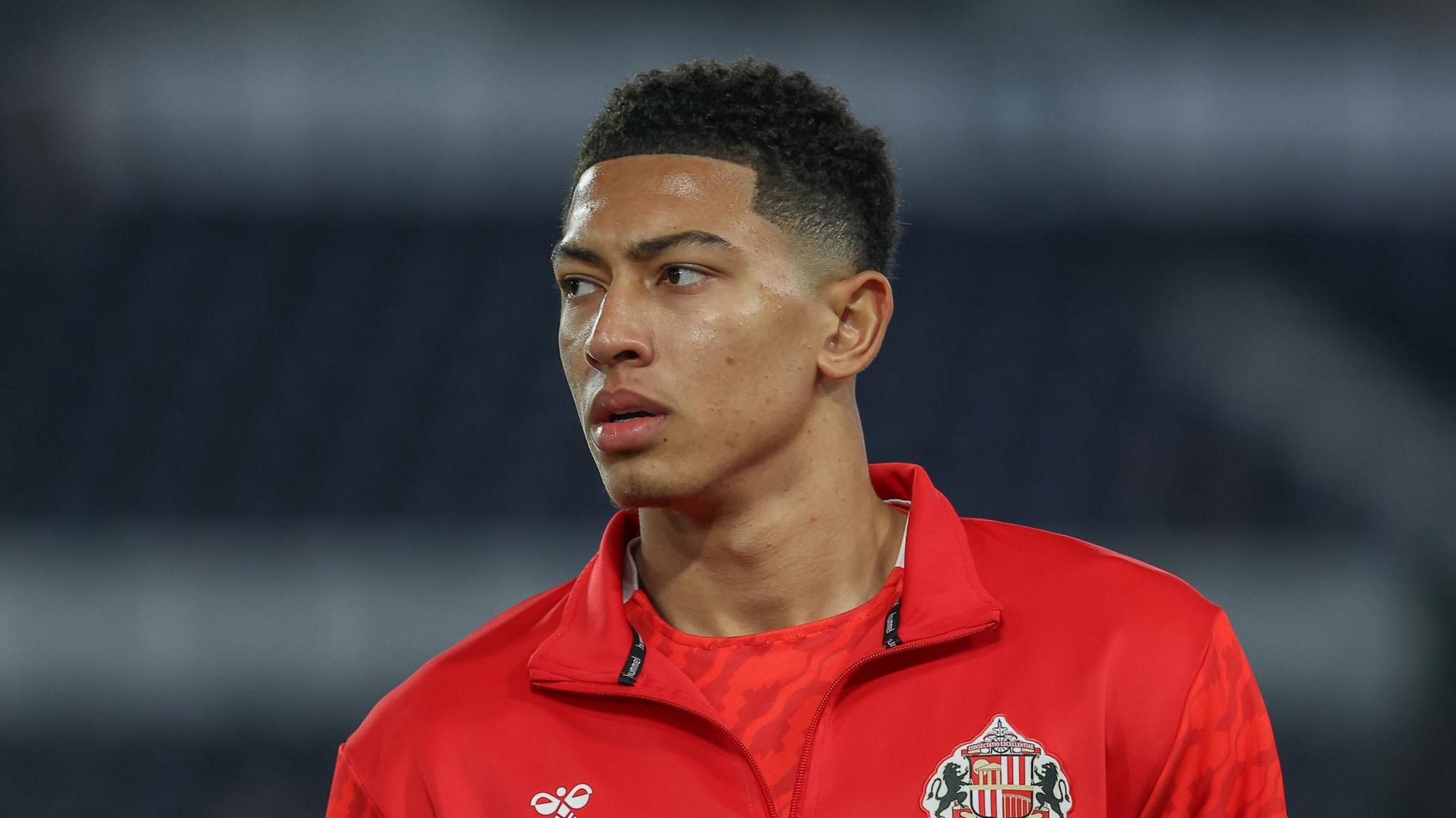 Jobe Bellingham during a Sunderland warm-up