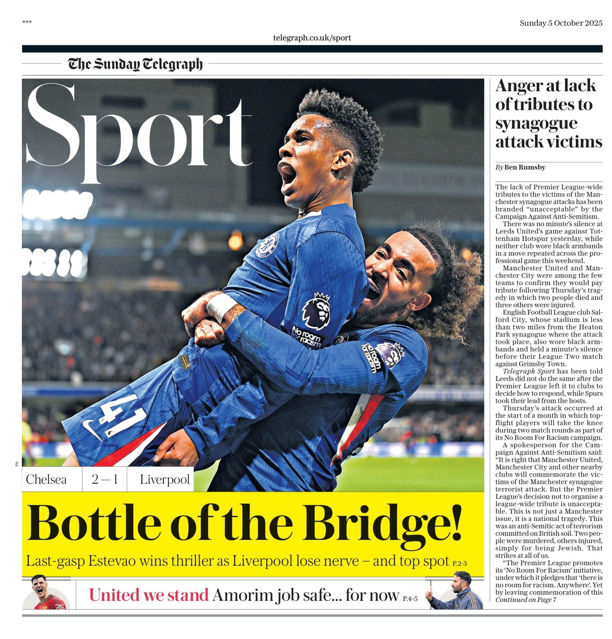 Sunday Telegraph sports section