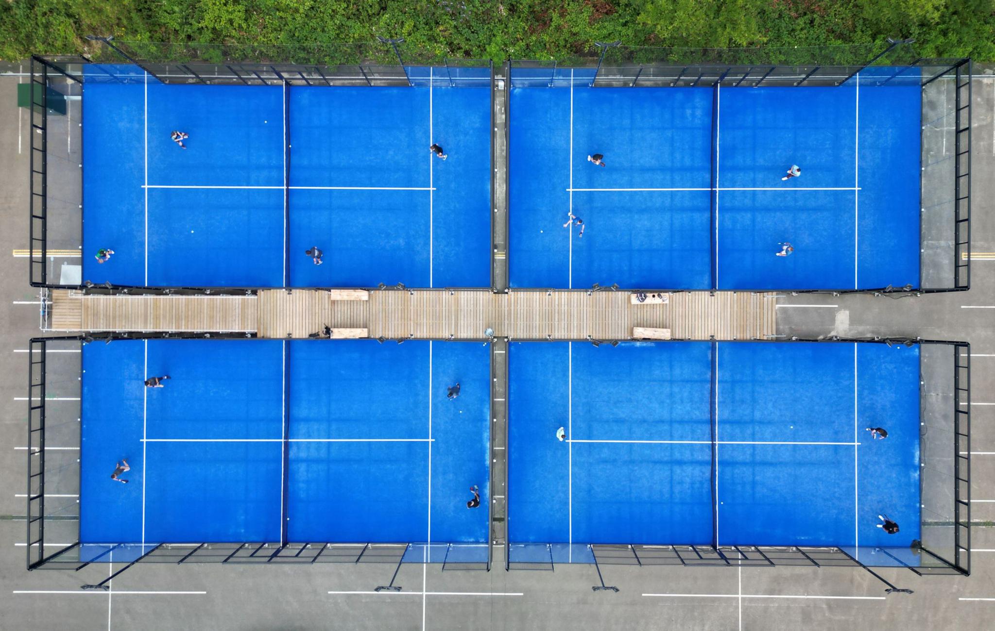 padel courts seen from above