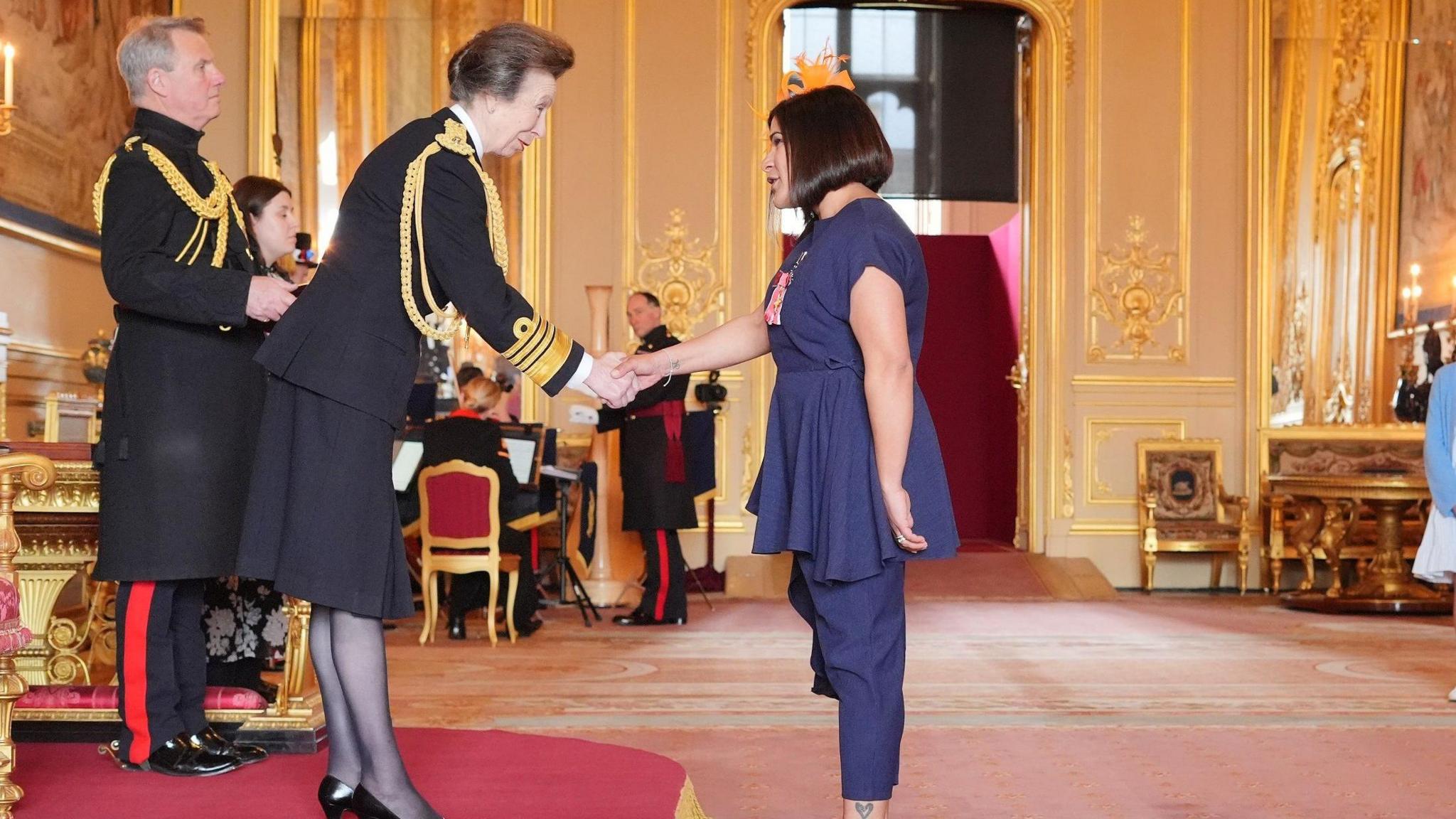 Camilla Bowry with the Princess Royal