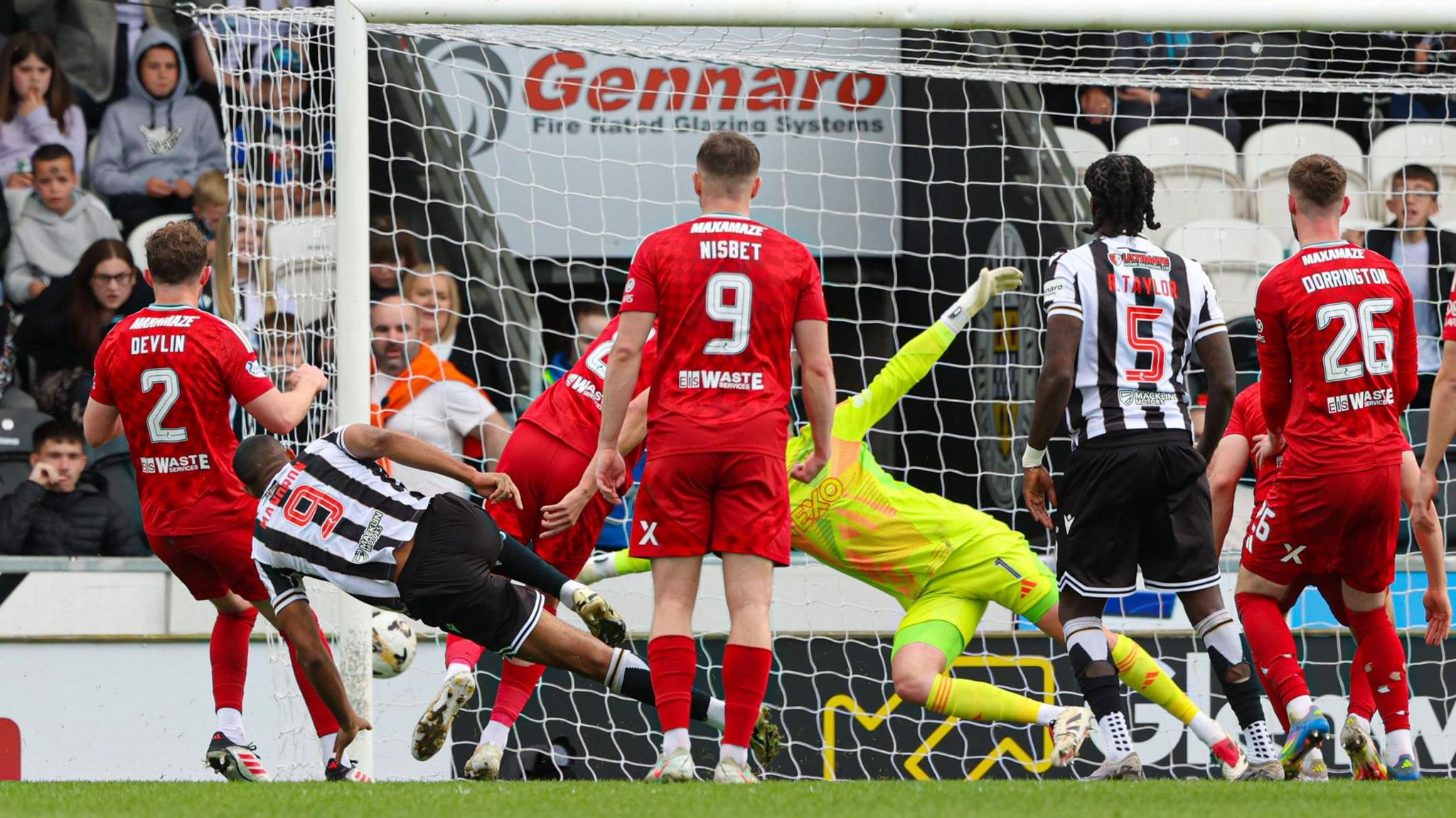 Mikael Mandron scores for St Mirren against Aberdeen