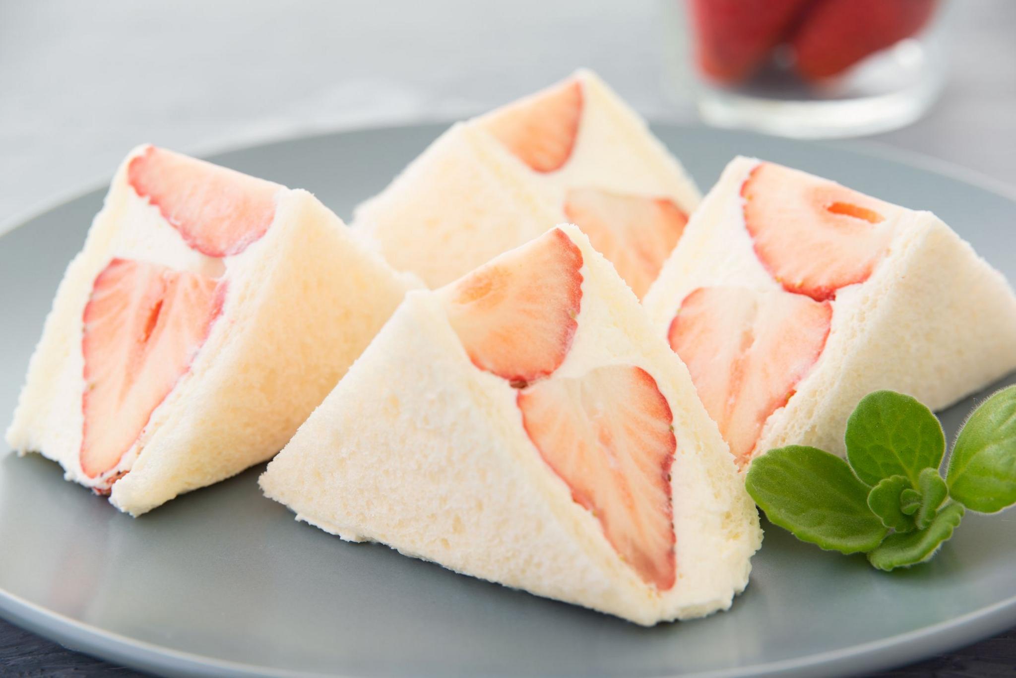 Strawberry sandwiches.