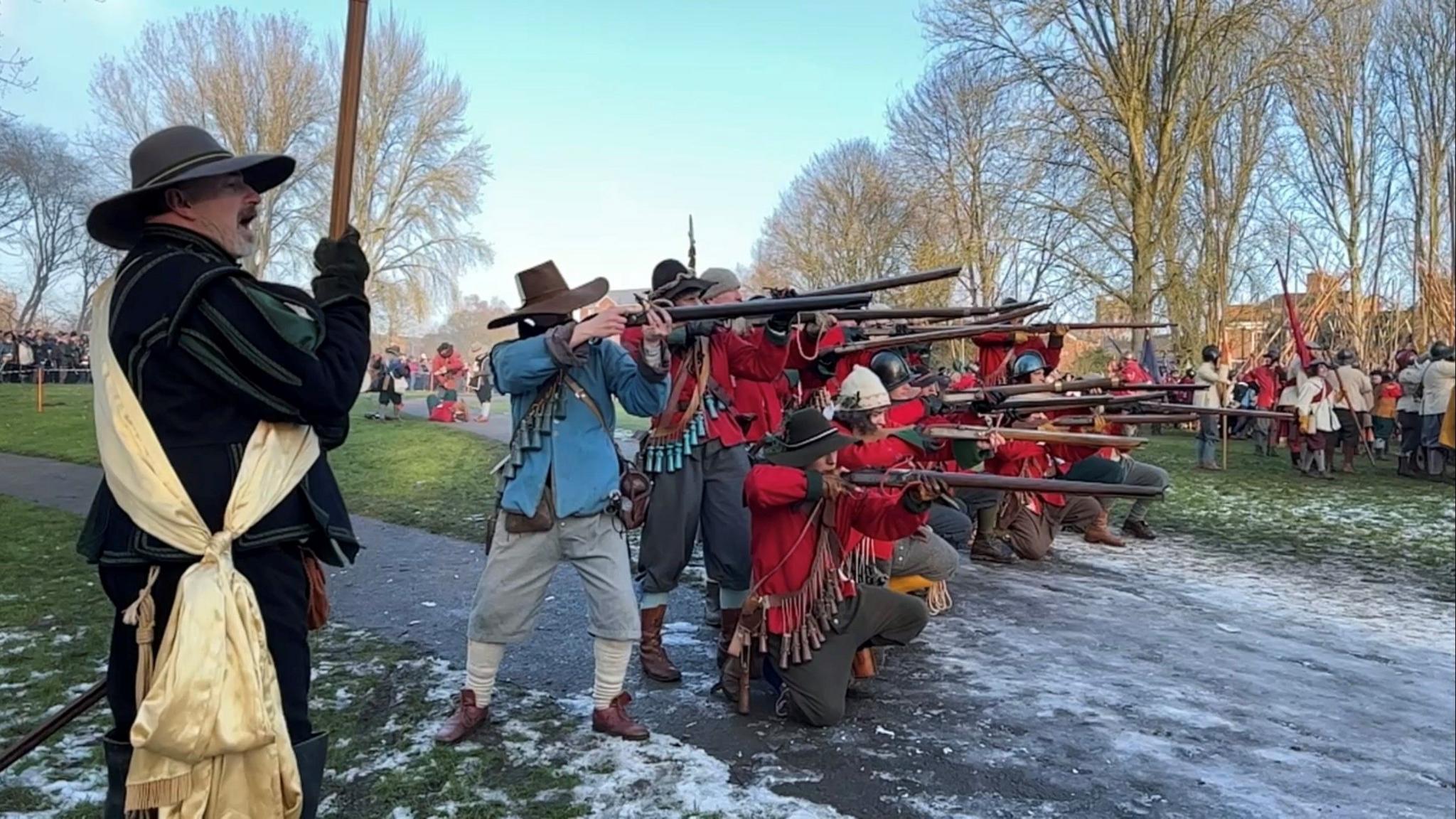 English Civil War battle re-enactment