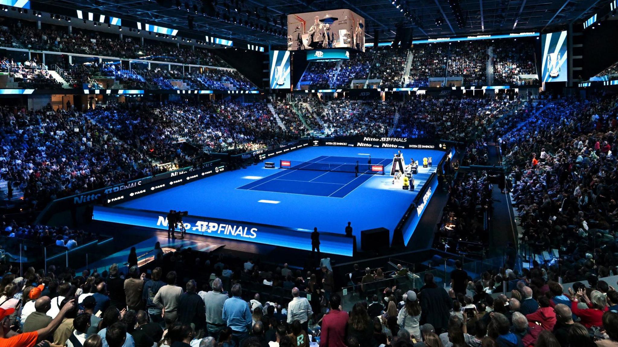 A general view during a match on day two of the ATP Finals