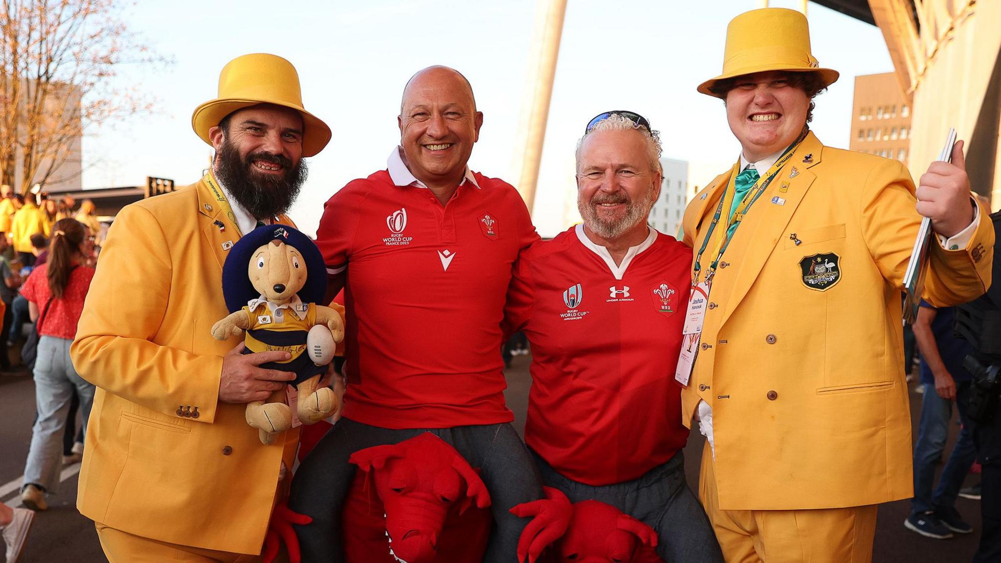 Australia and Wales mingle together