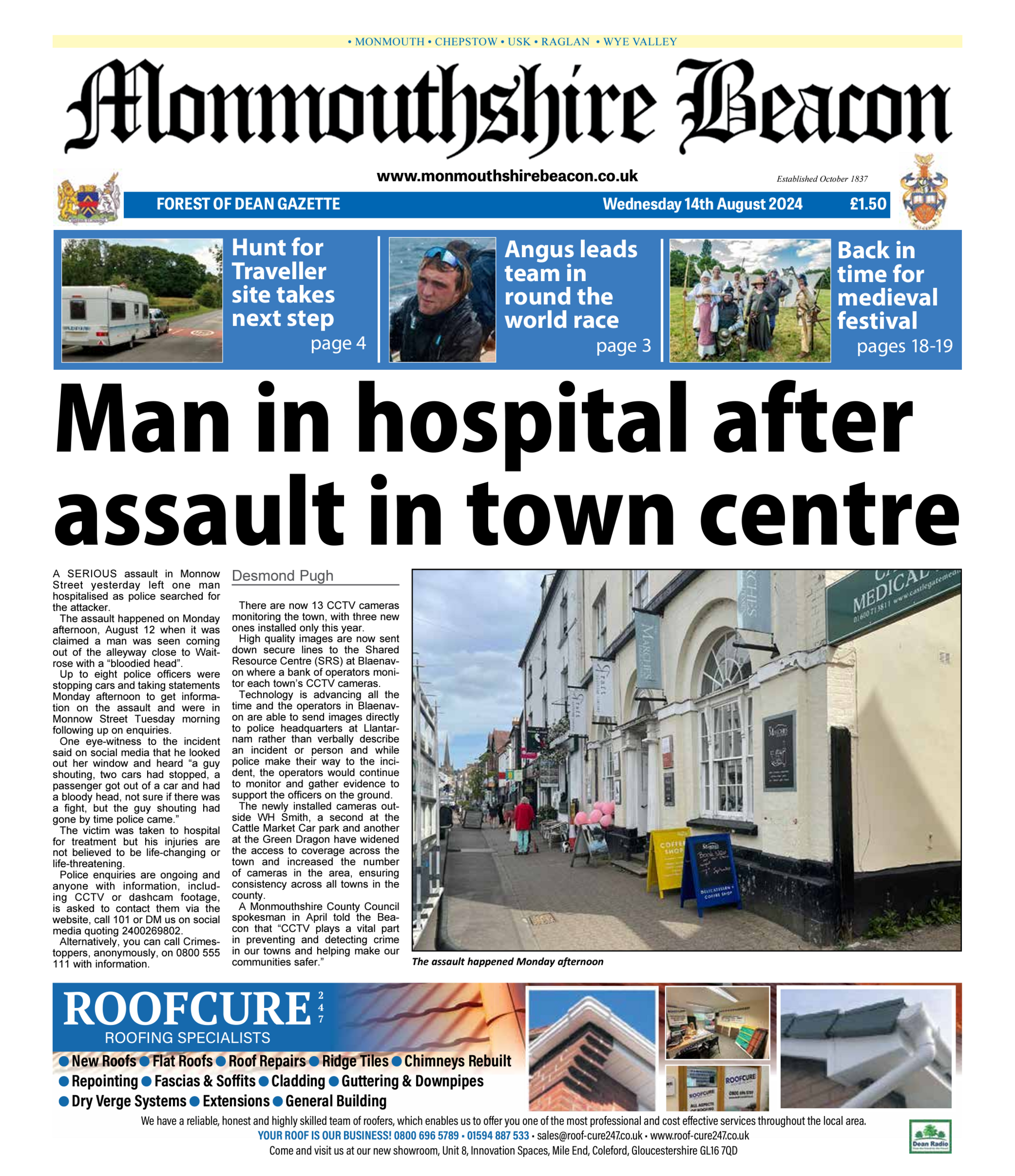 Monmouthshire Beacon front page
